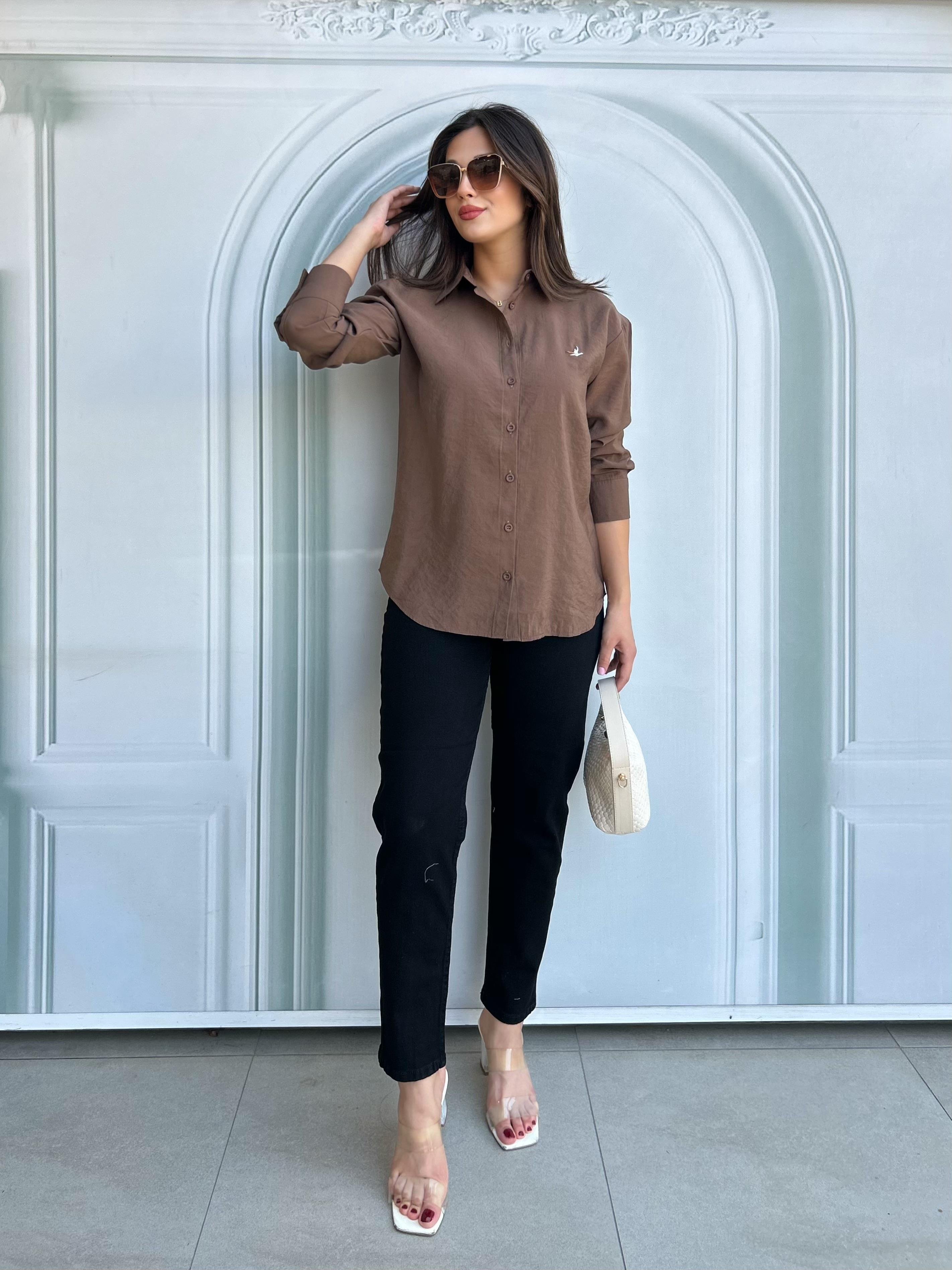 AURA.GÖMLEK.KAHVERENGİ