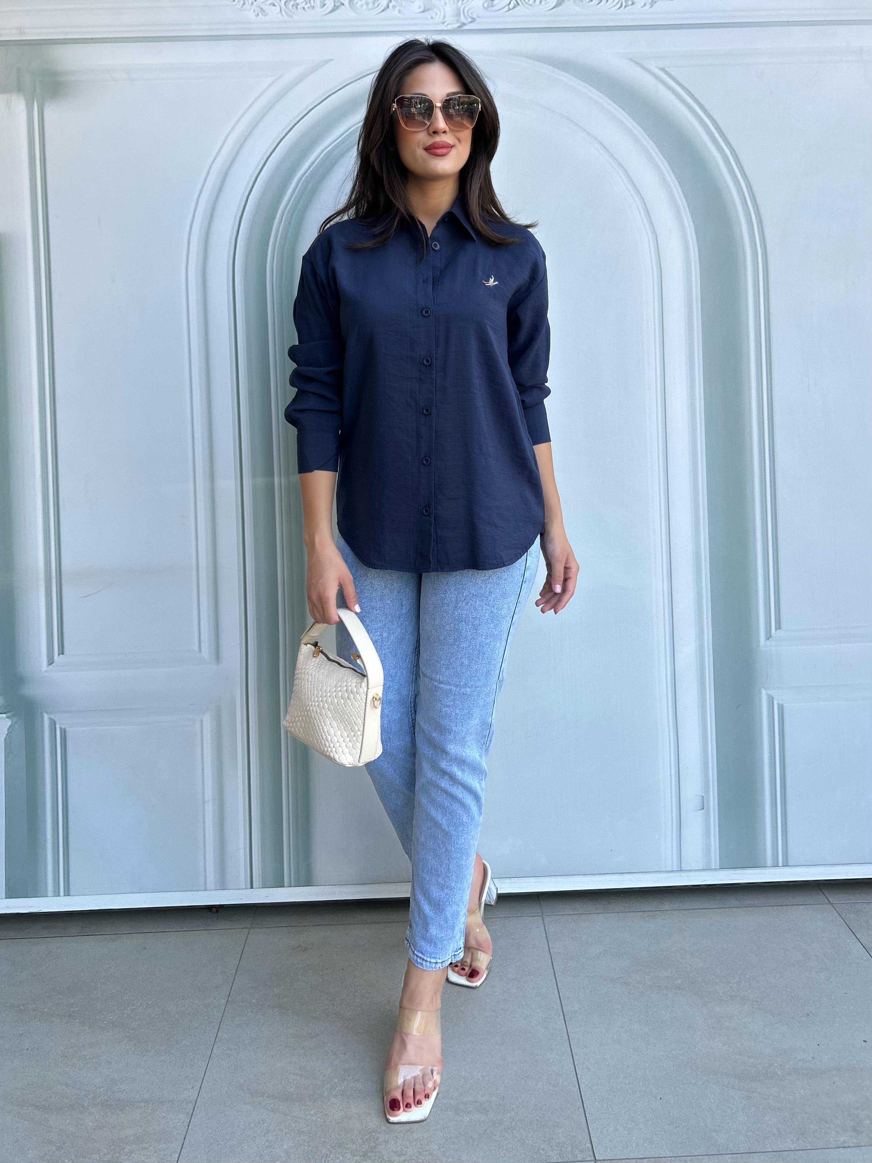 AURA.GÖMLEK.LACİVERT