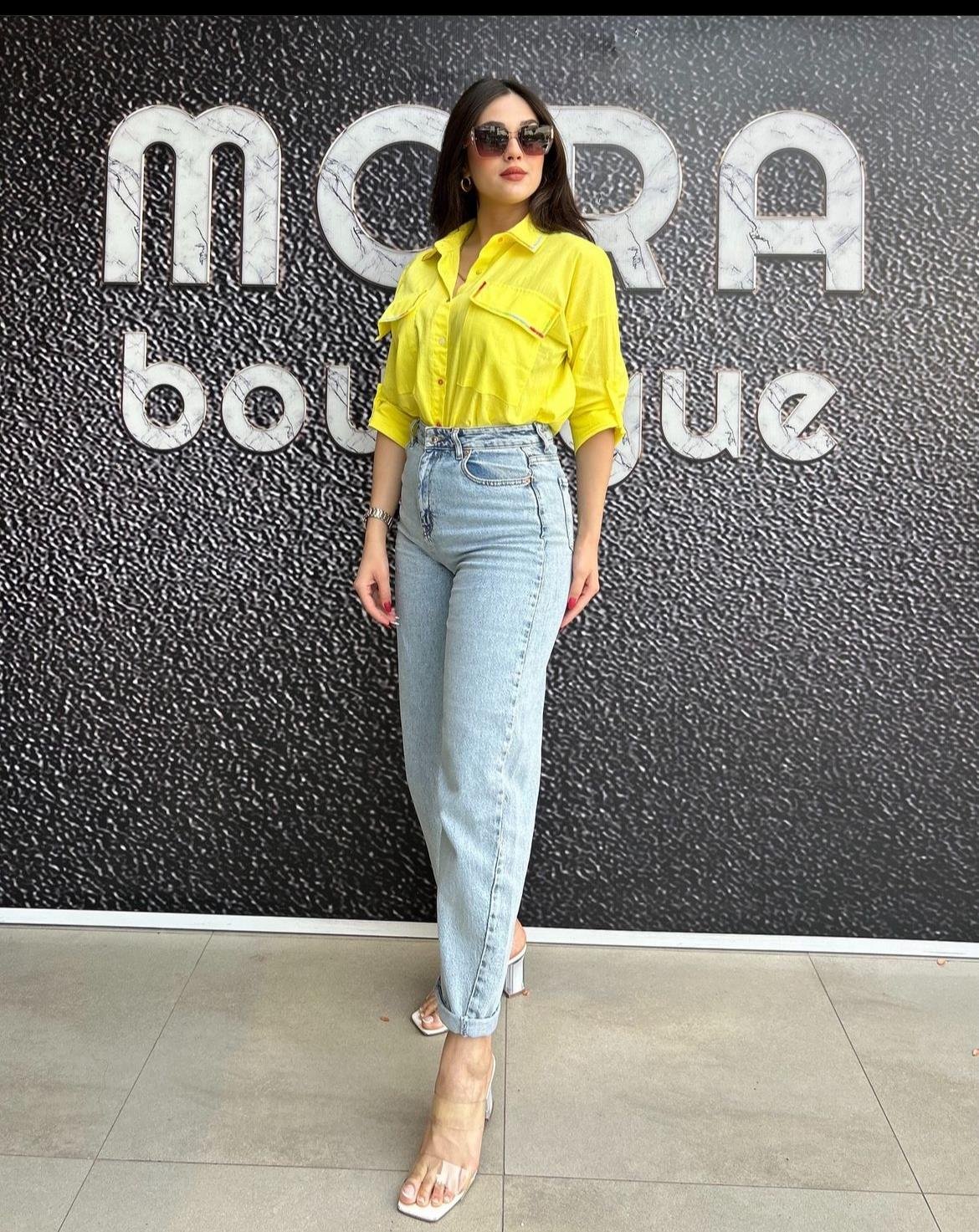 BUZ MAVİ MOM JEAN