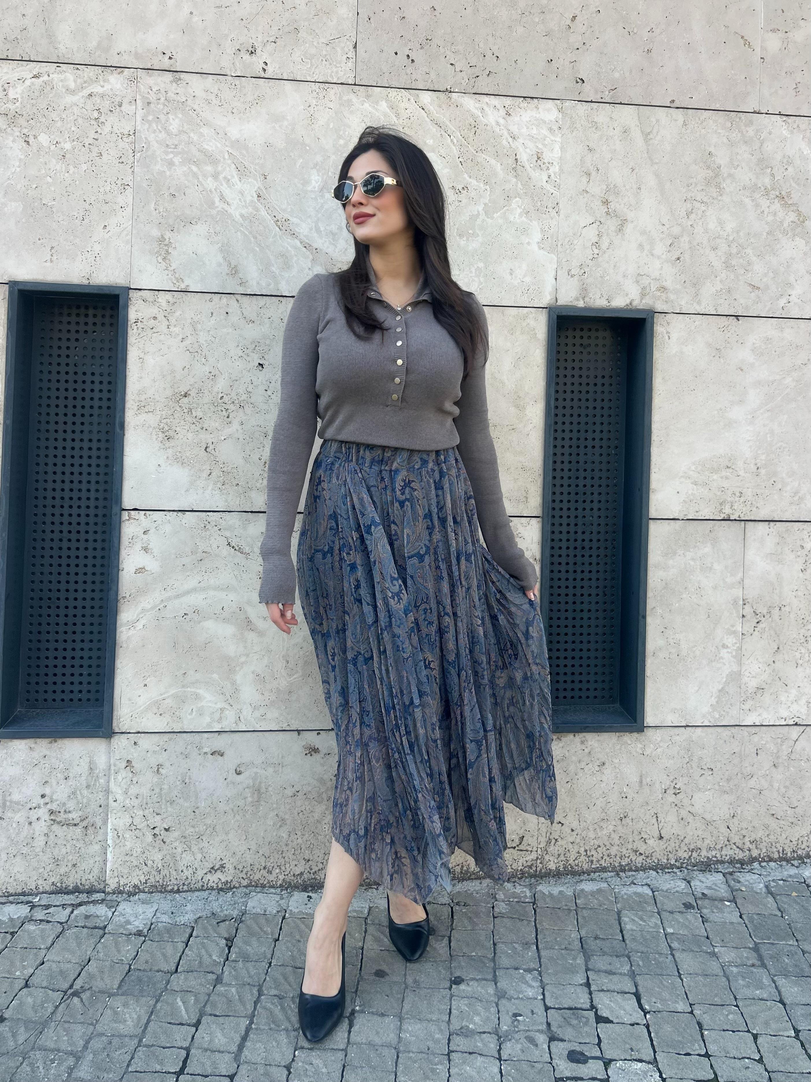 DESENLİ.ŞİFON.ETEK