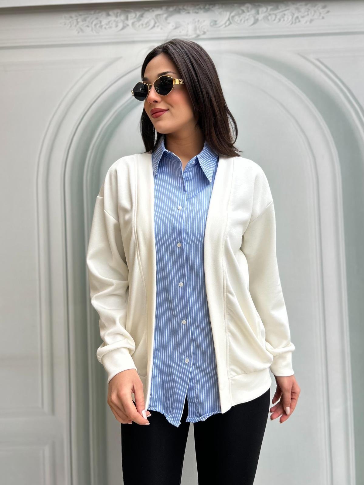 GÖMLEK.GARNİLİ.HIRKA.BEJ