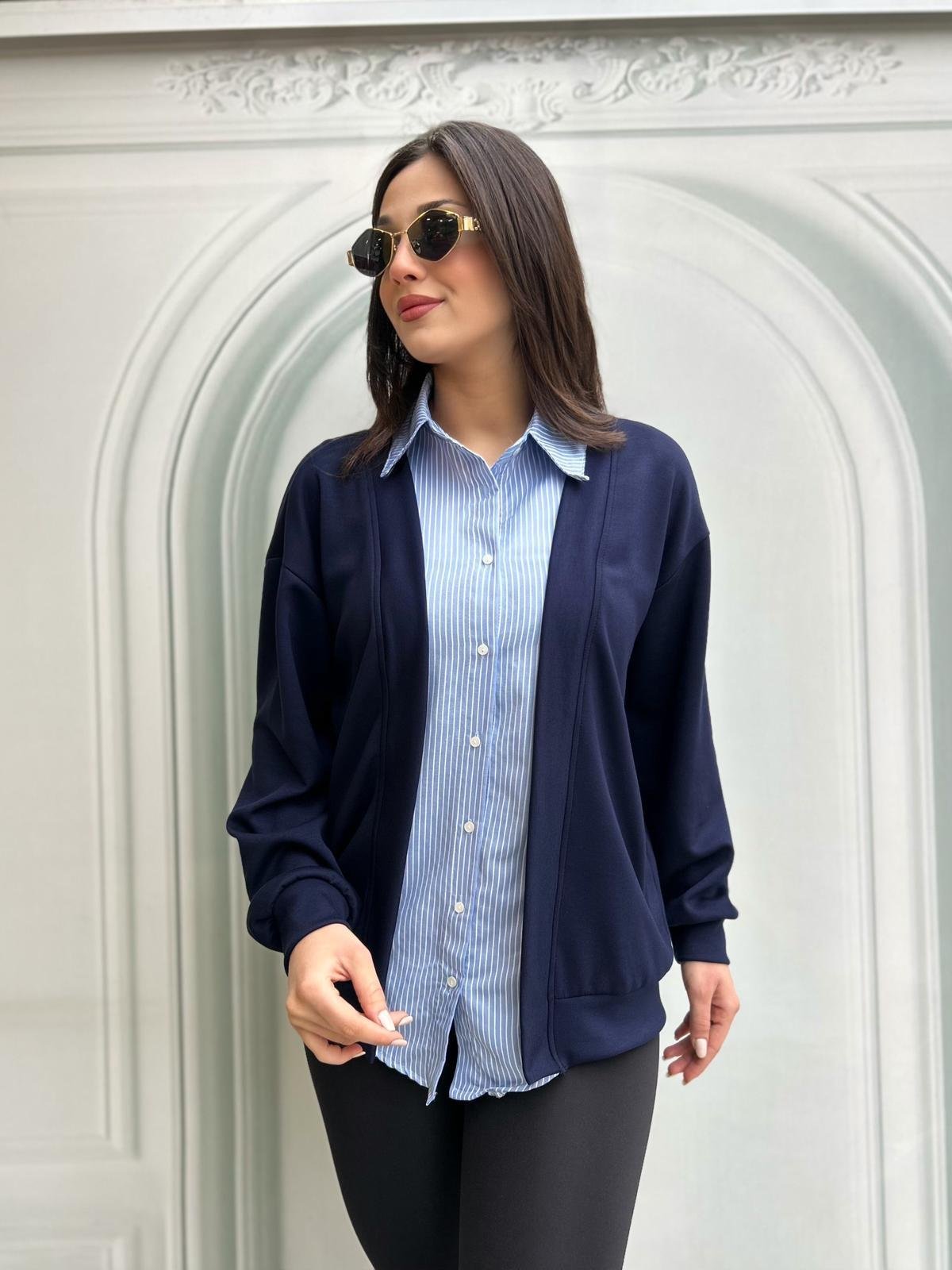 GÖMLEK.GARNİLİ.HIRKA.LACİVERT