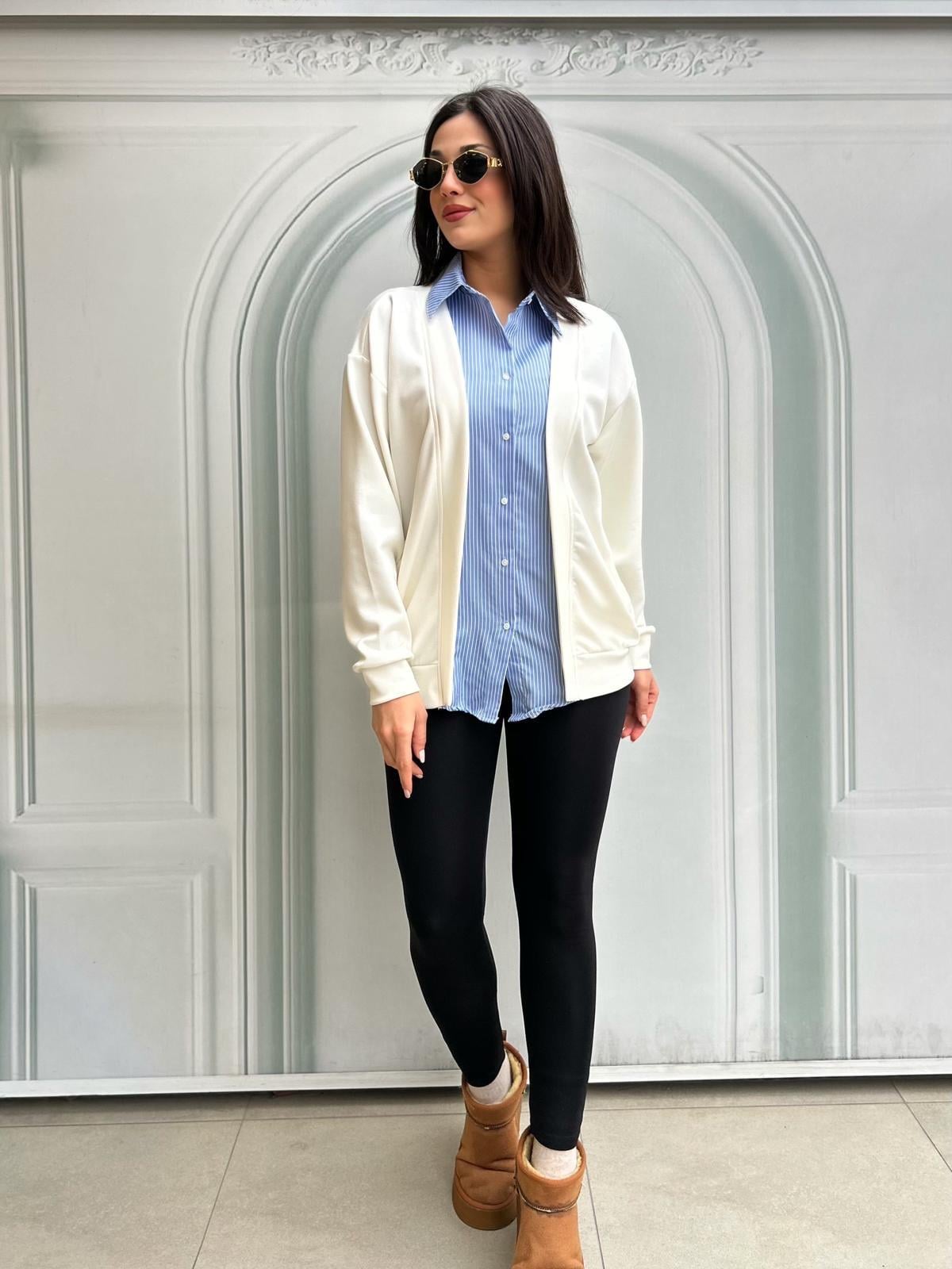 GÖMLEK.GARNİLİ.HIRKA.BEJ