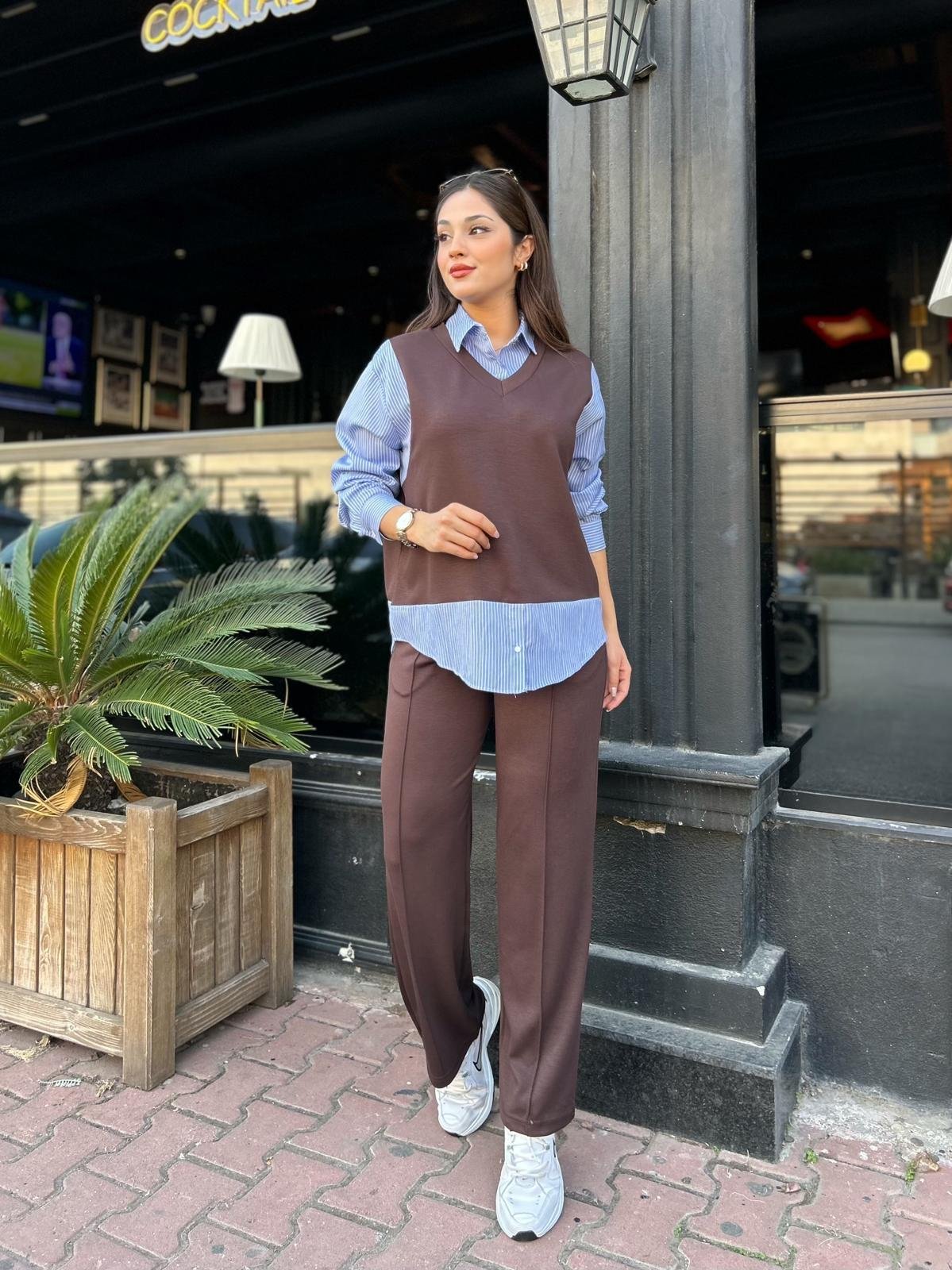 GOODNESS.İKİLİ.TAKIM.KAHVERENGİ