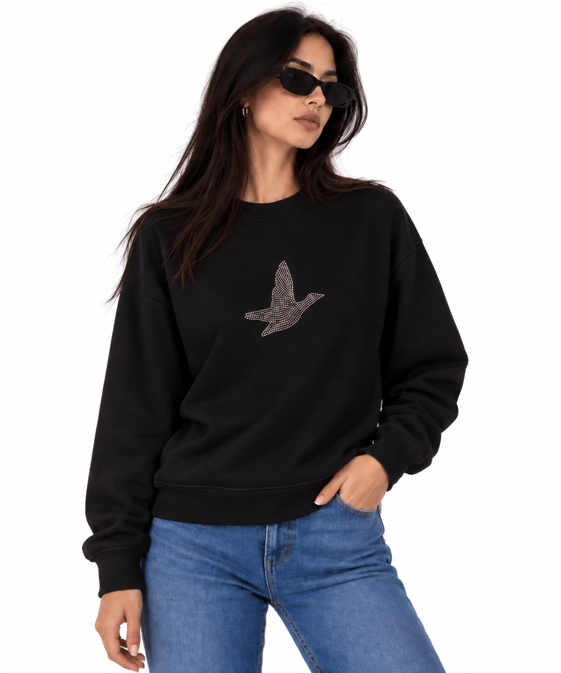 KUŞ.DETAYLI.SWEAT.BEYAZ
