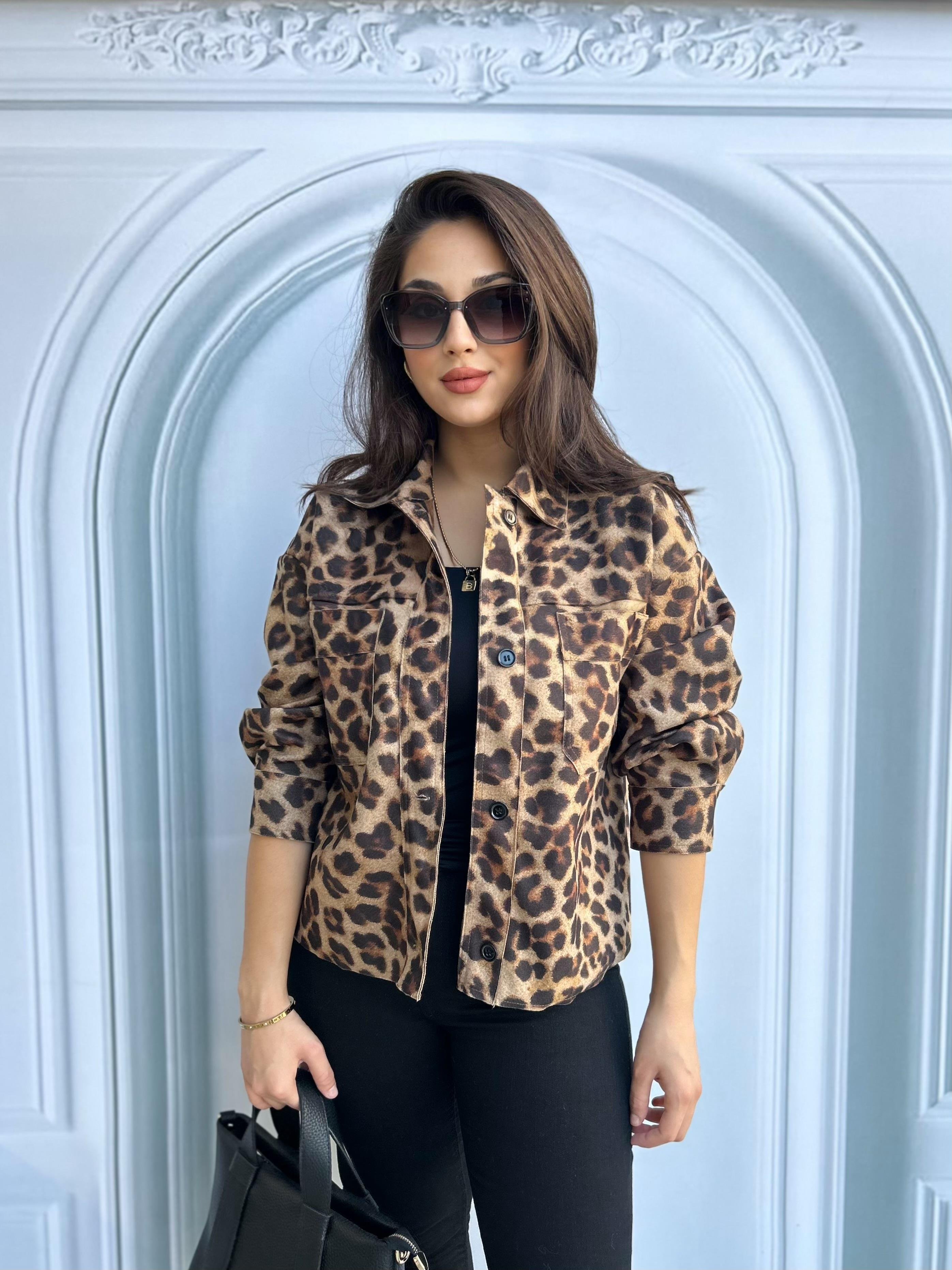 LEOPAR.ÇİFTCEPLİ.CEKET