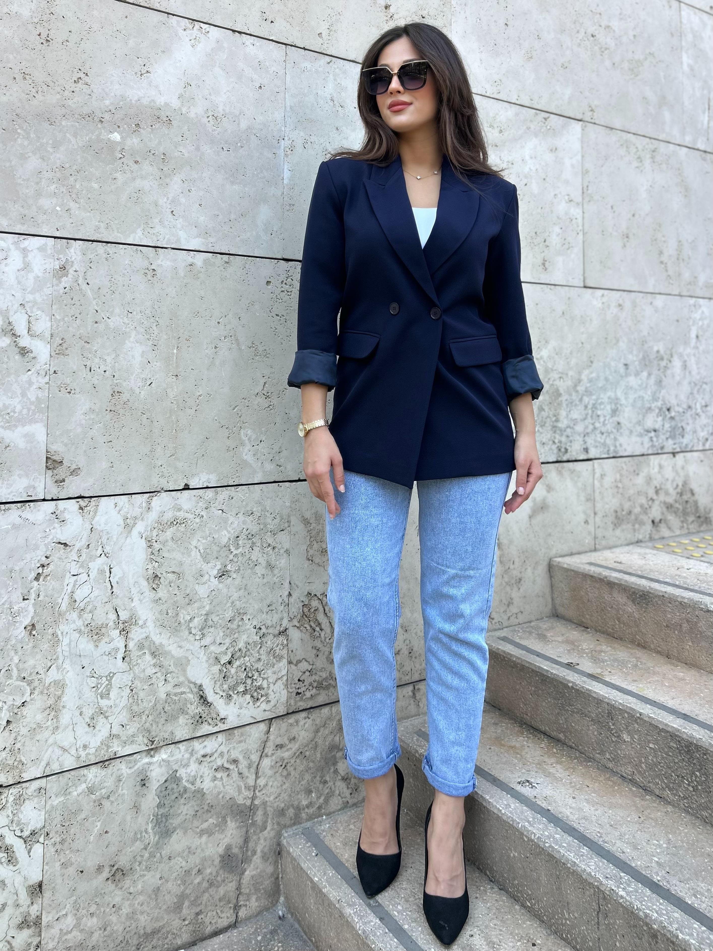 MASSİ.BLAZER.CEKET.LACİVERT