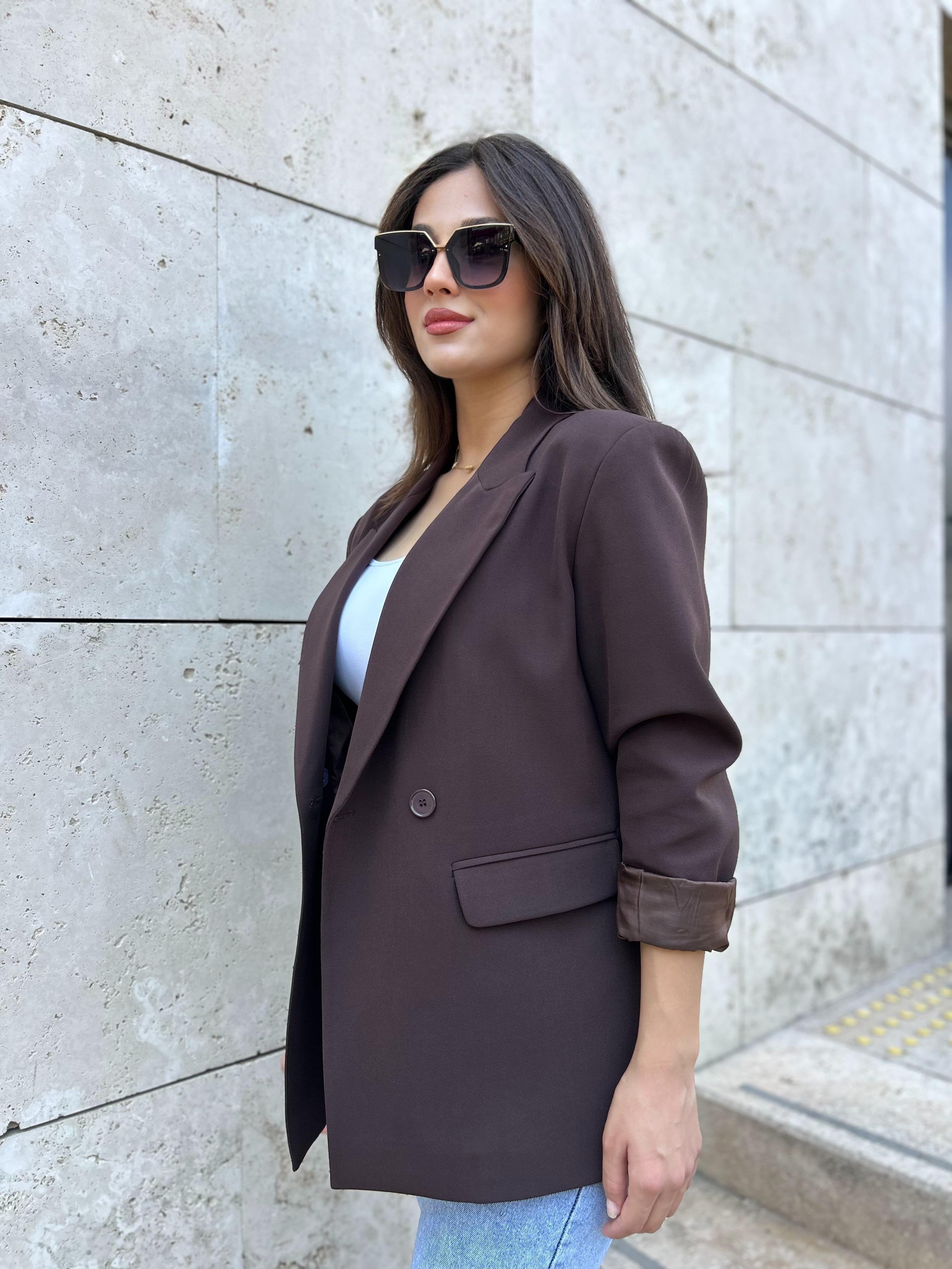 MASSİ.BLAZER.CEKET.KAHVERENGİ