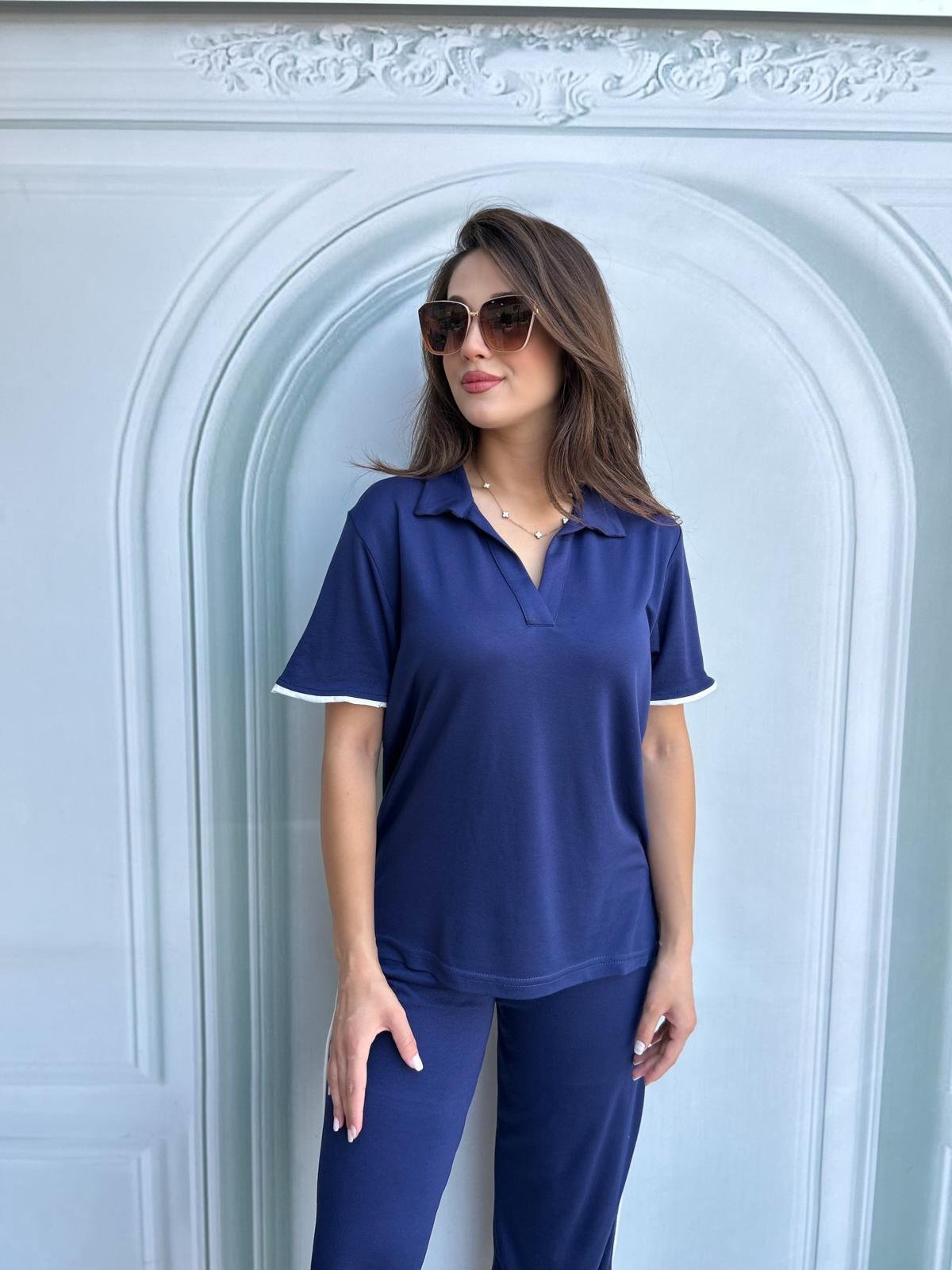 ŞERİTLİ.MODAL.TAKIM.LACİVERT