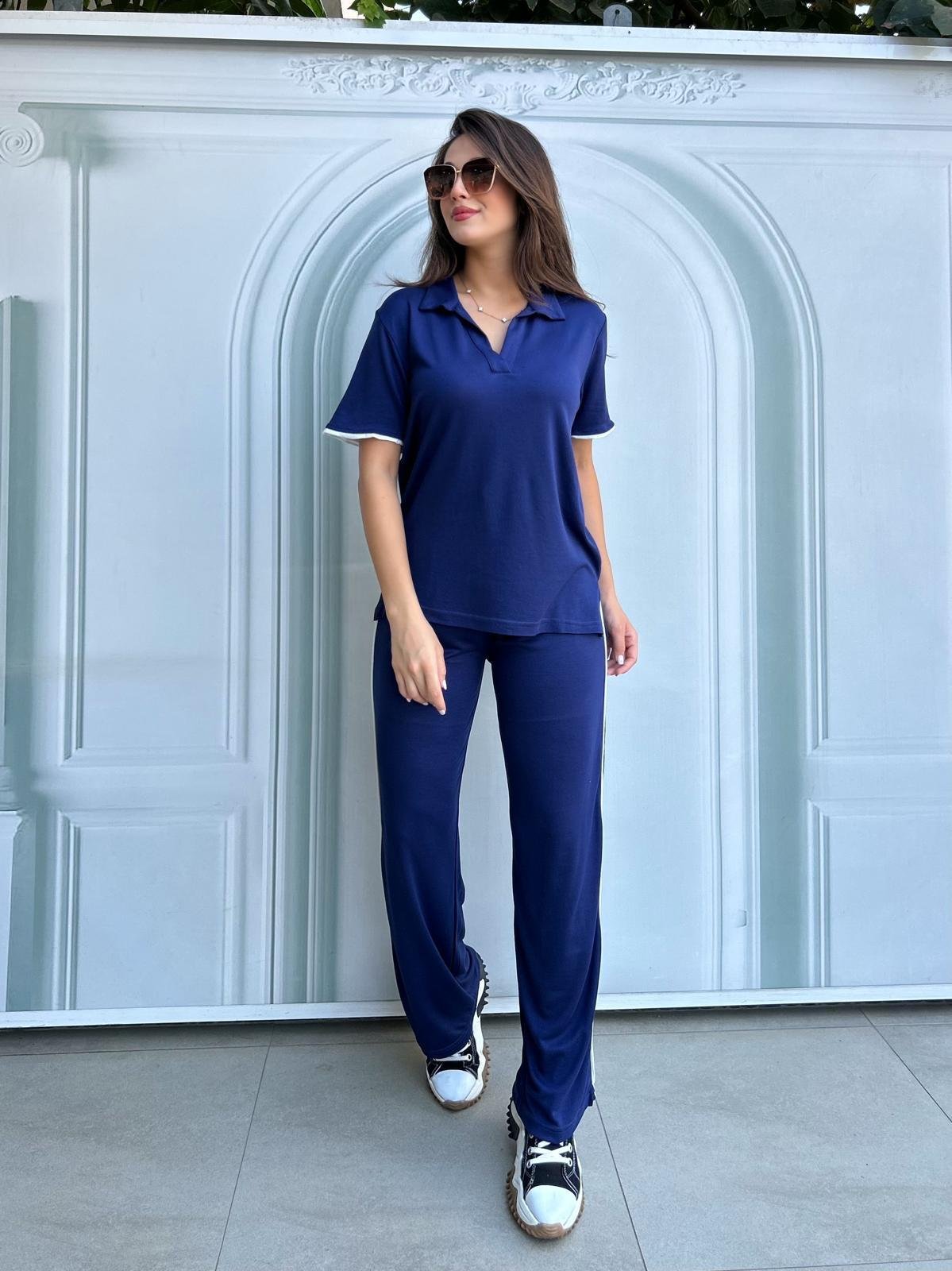 ŞERİTLİ.MODAL.TAKIM.LACİVERT