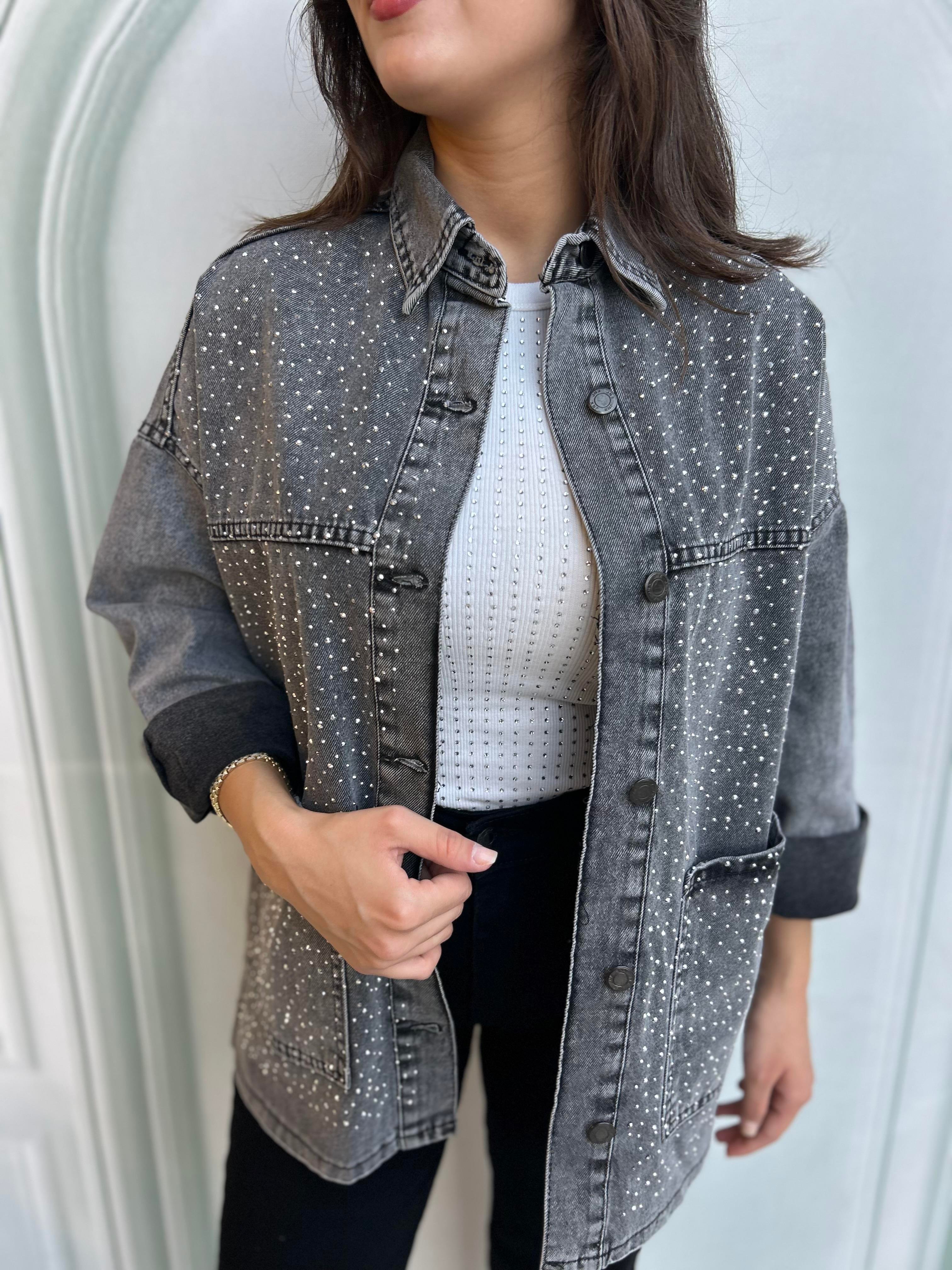 TAŞLI.JEAN.CEKET.ANTRASİT