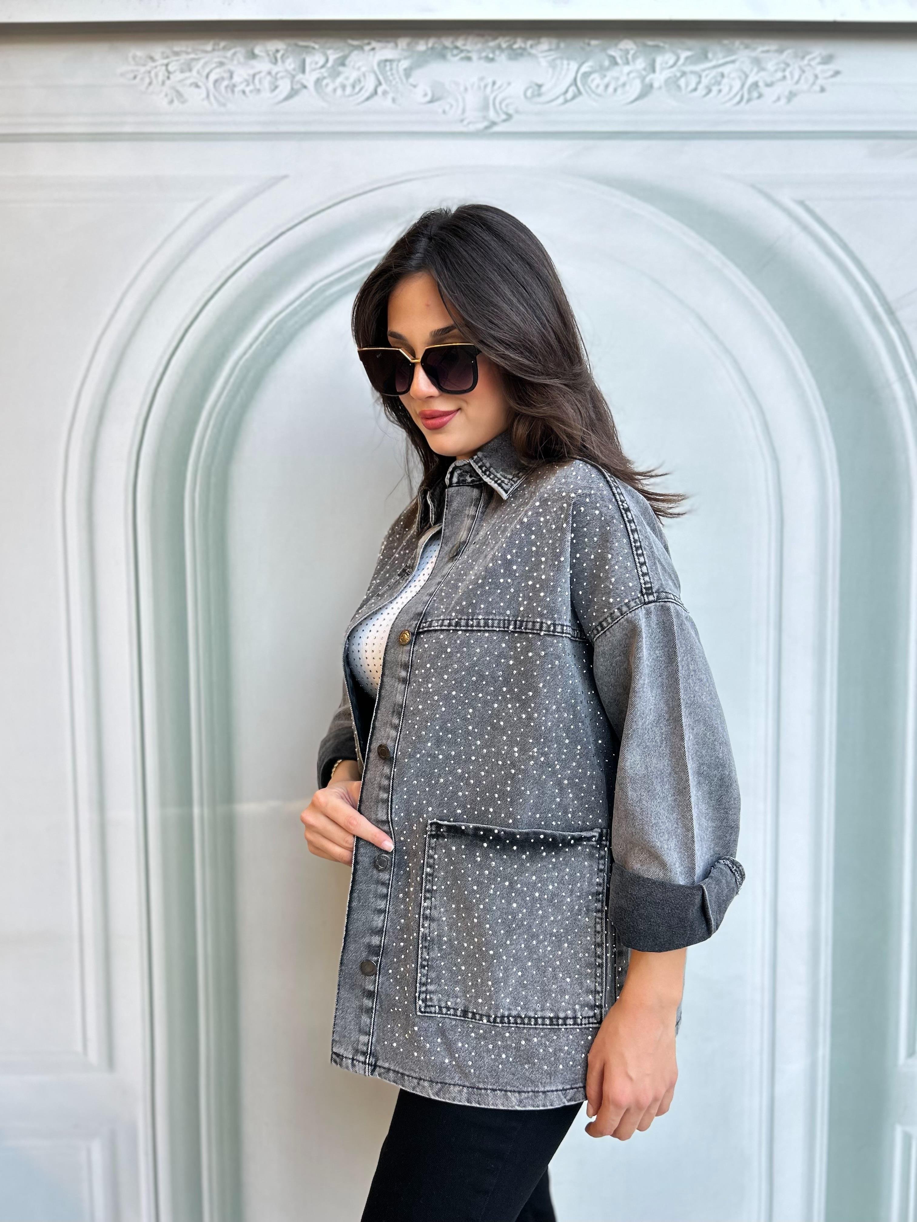 TAŞLI.JEAN.CEKET.ANTRASİT