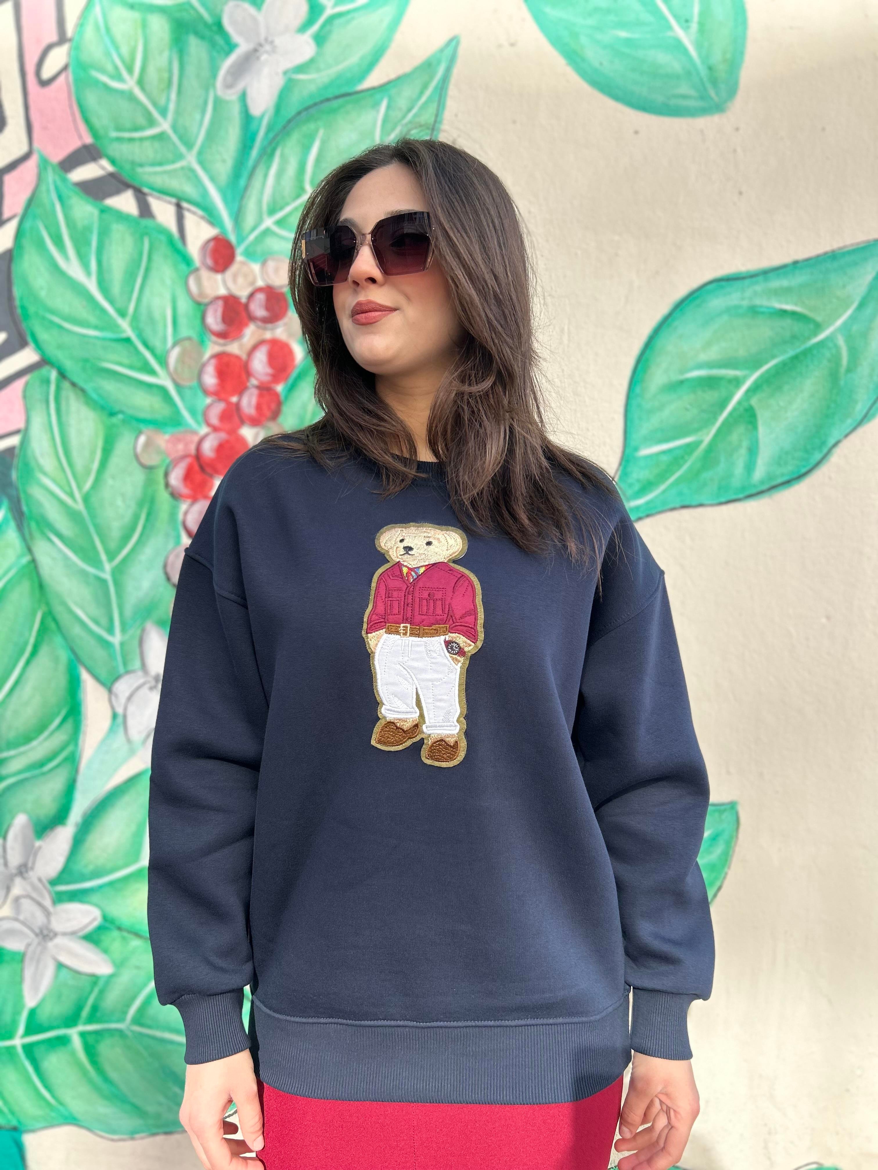 TEDDY.BEAR.SWEATSHİRT.LACİVERT