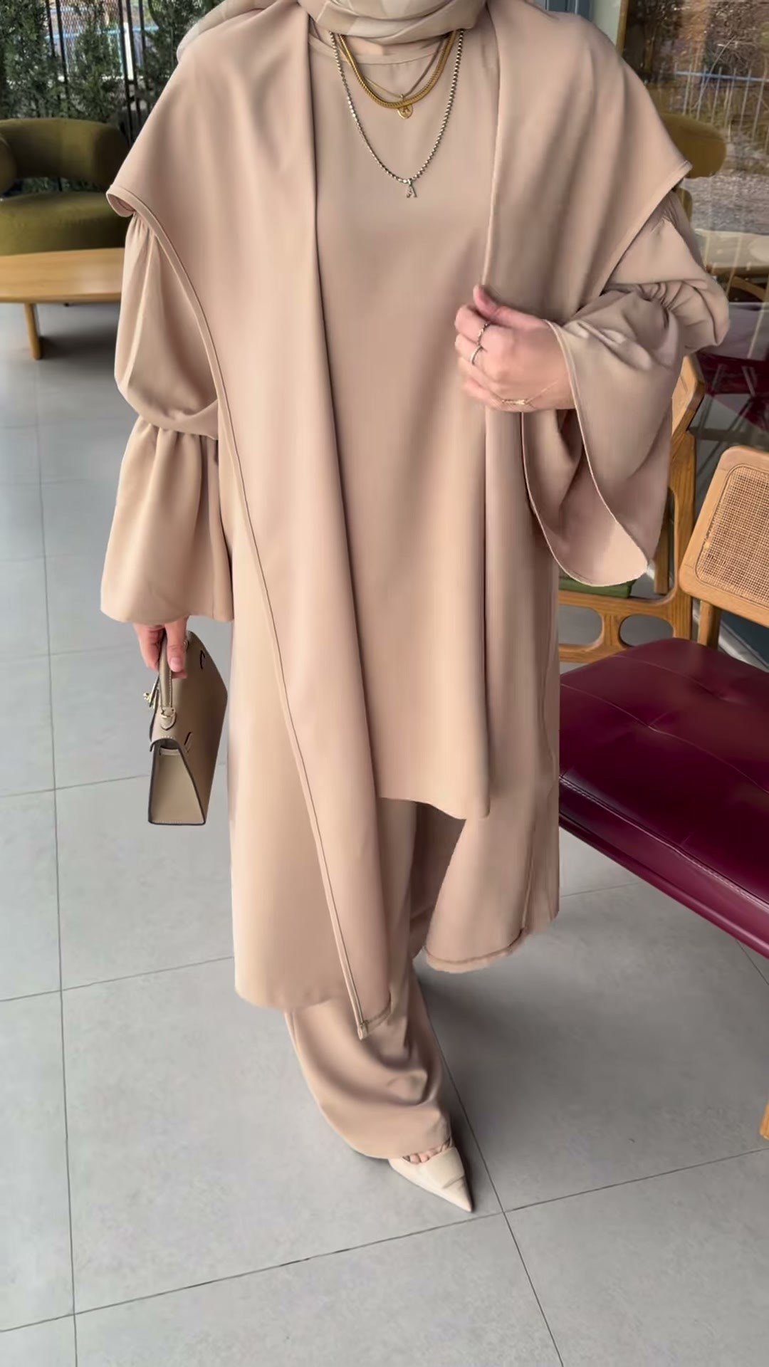 Sahra Üçlü Takım (Bej)