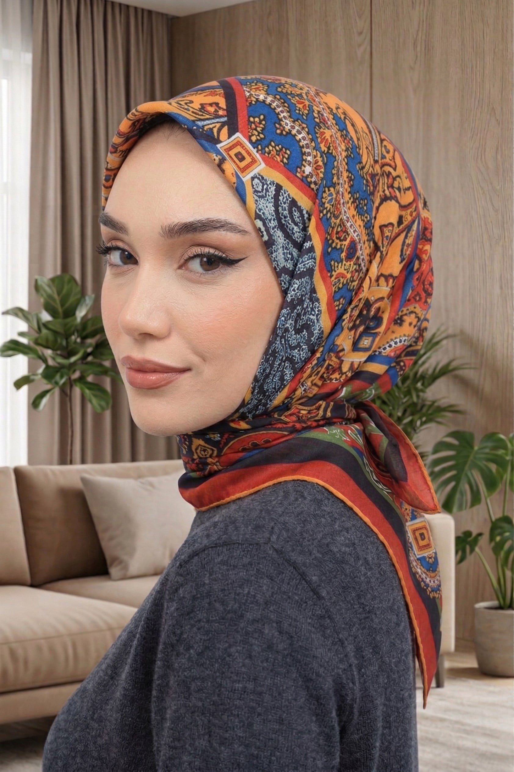 Desenli Soft Eşarp - 001