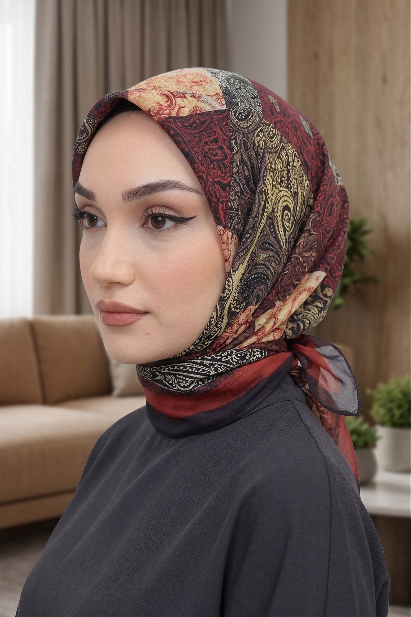 Desenli Soft Eşarp - 002