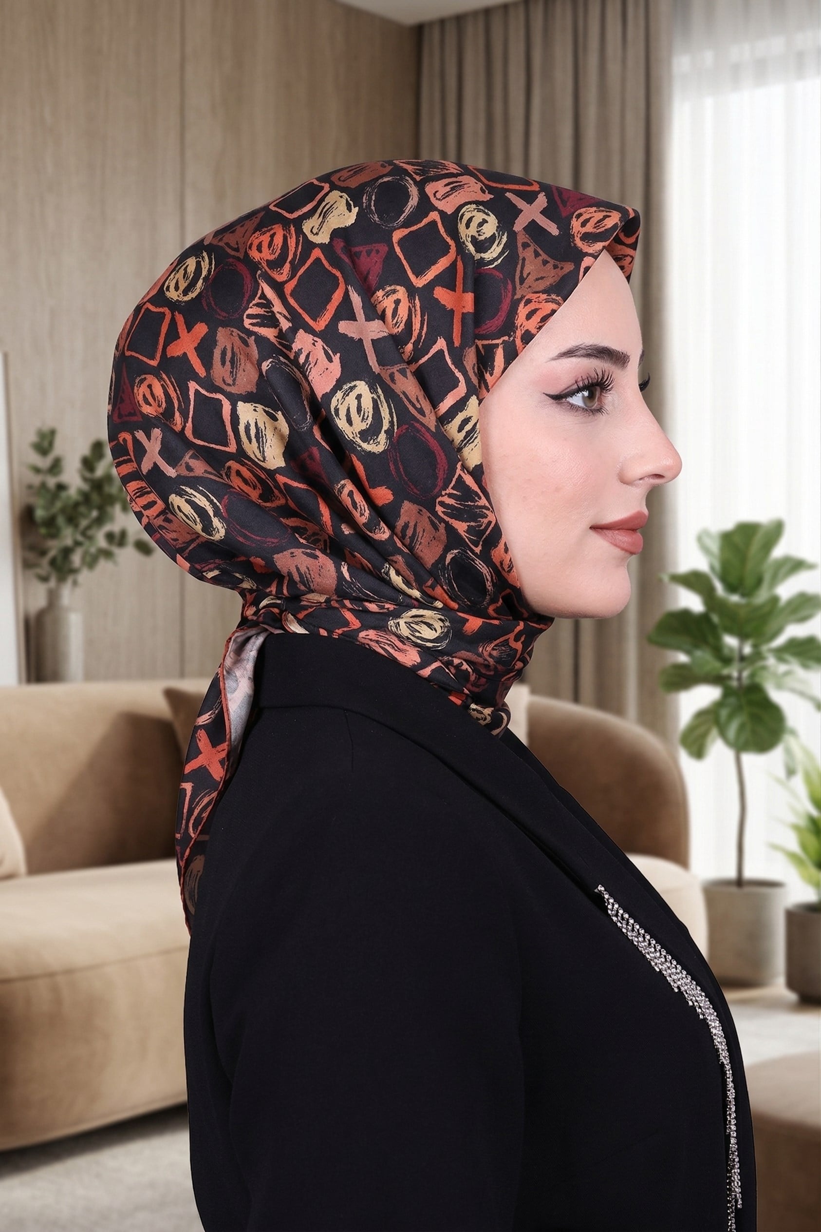 Desenli Soft Eşarp - 004