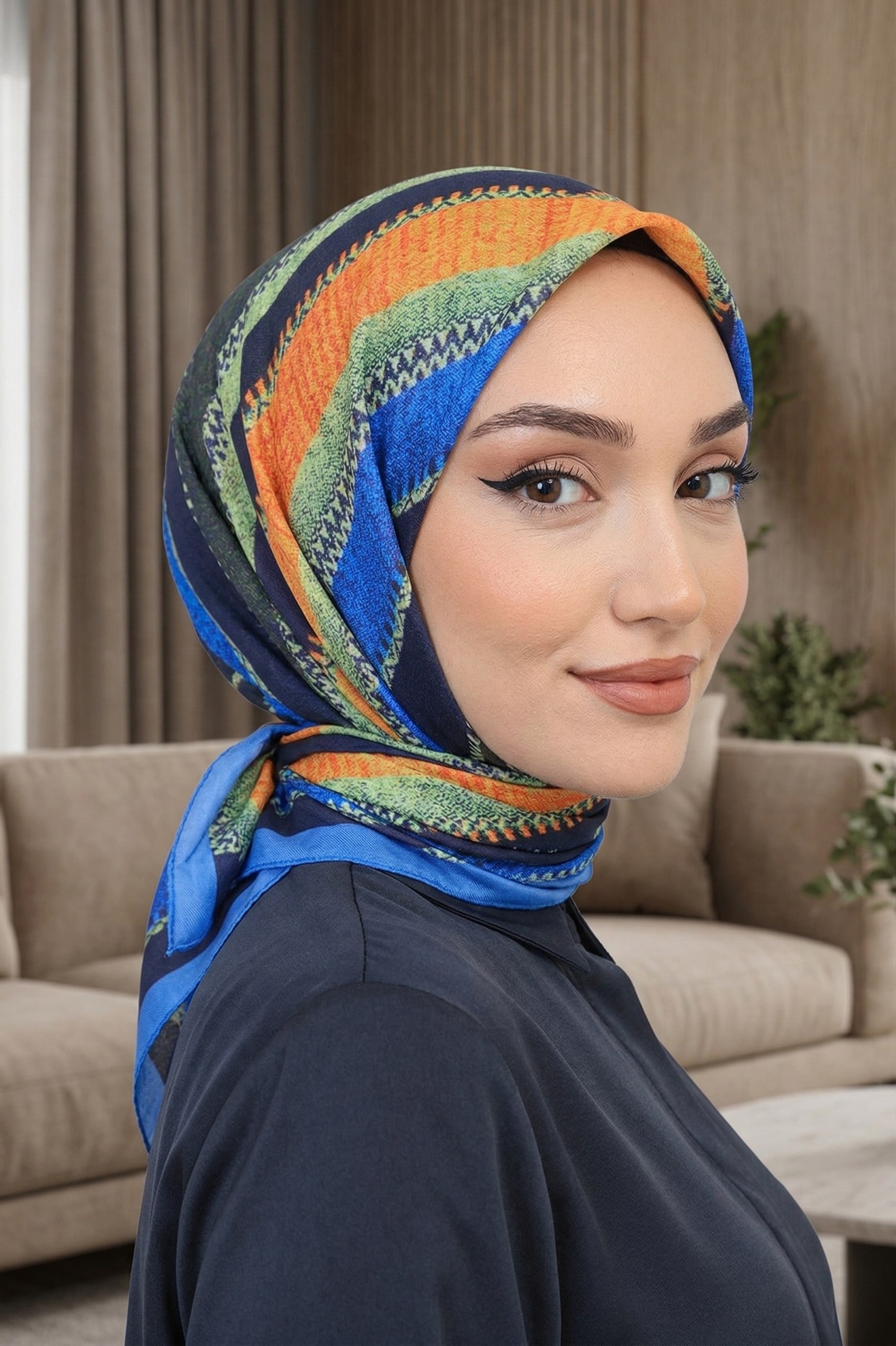 Desenli Soft Eşarp - 009