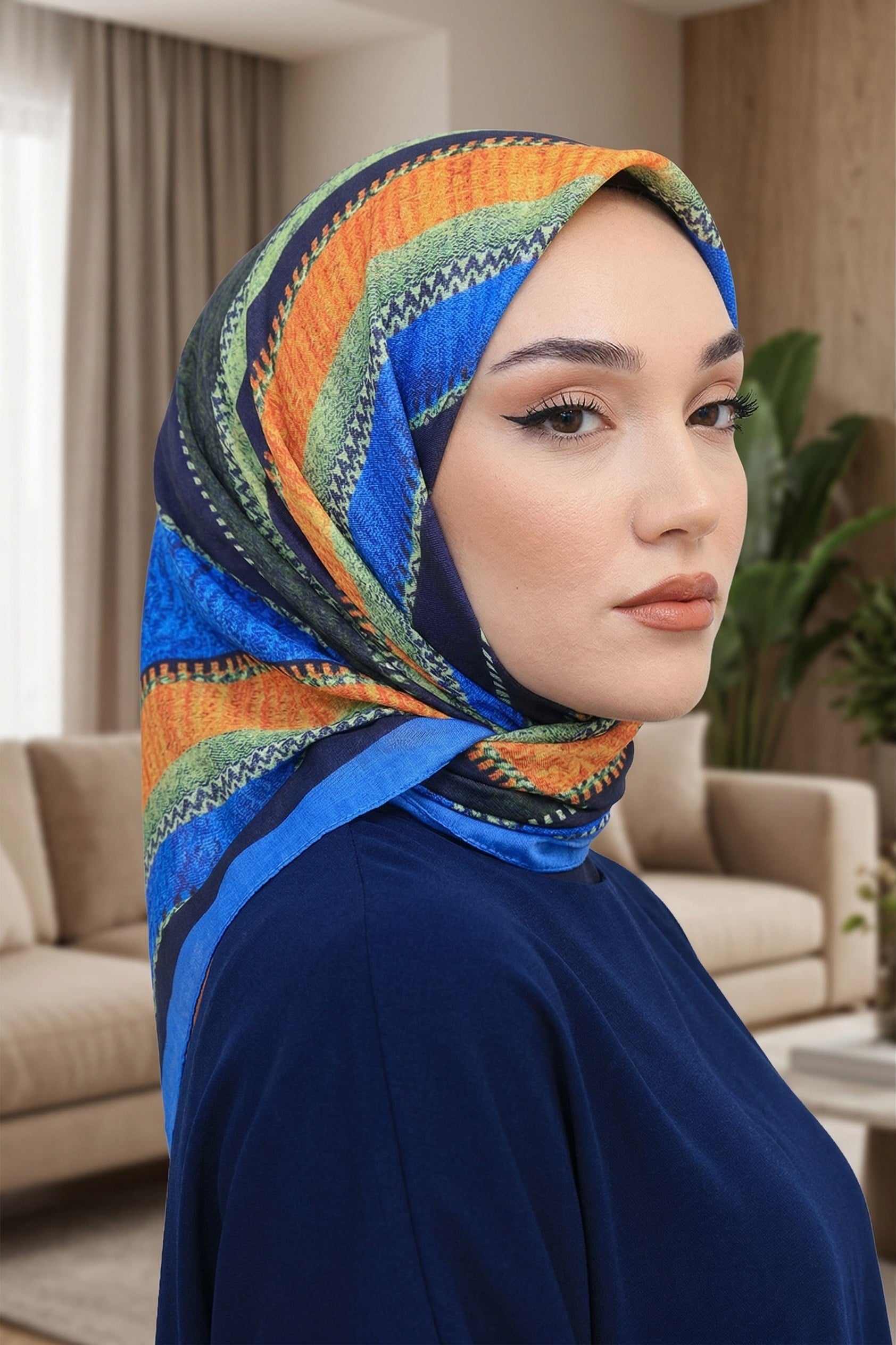 Desenli Soft Eşarp - 009