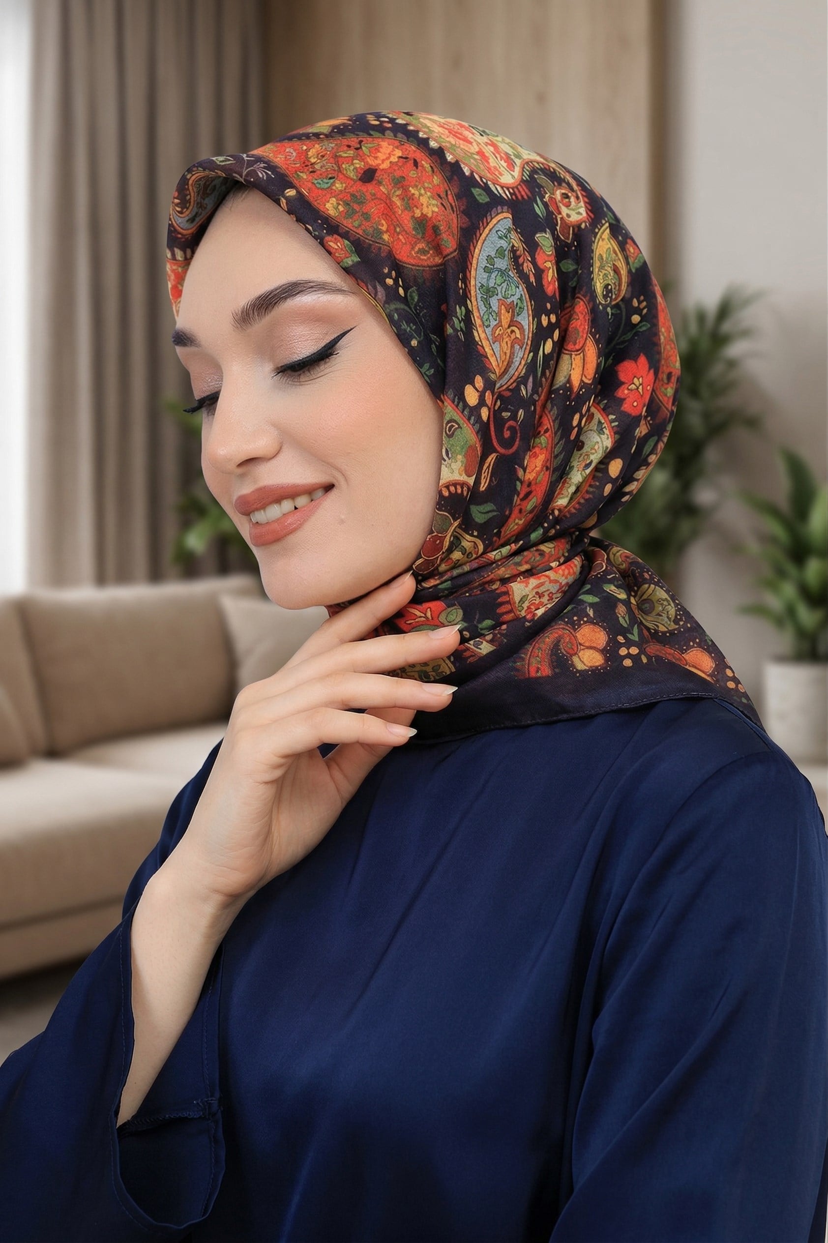 Desenli Soft Eşarp - 010