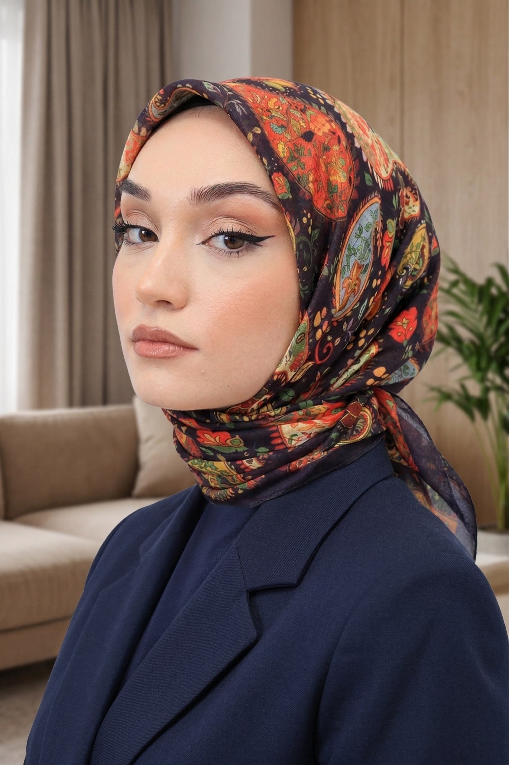 Desenli Soft Eşarp - 010