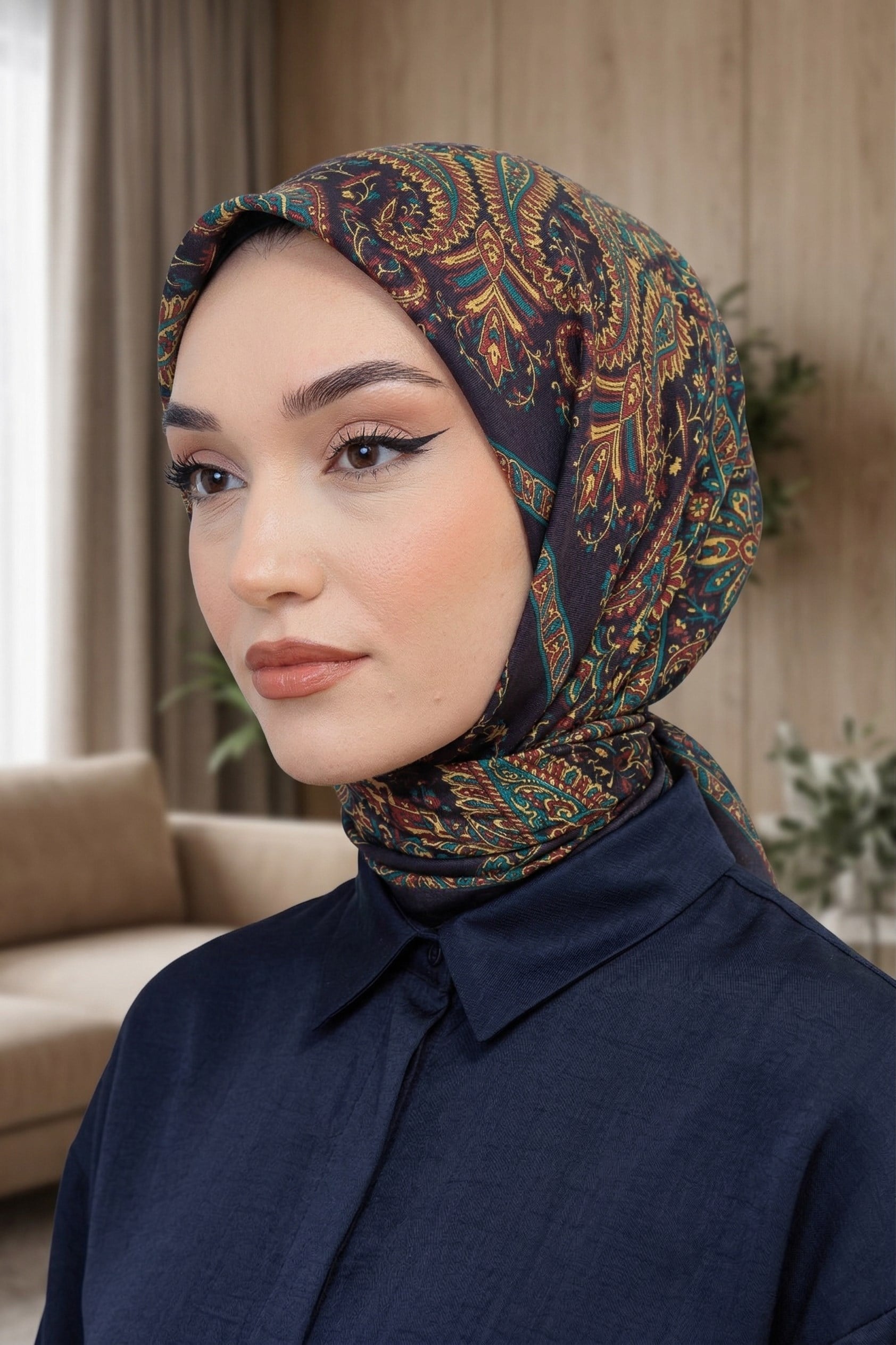 Desenli Soft Eşarp - 012