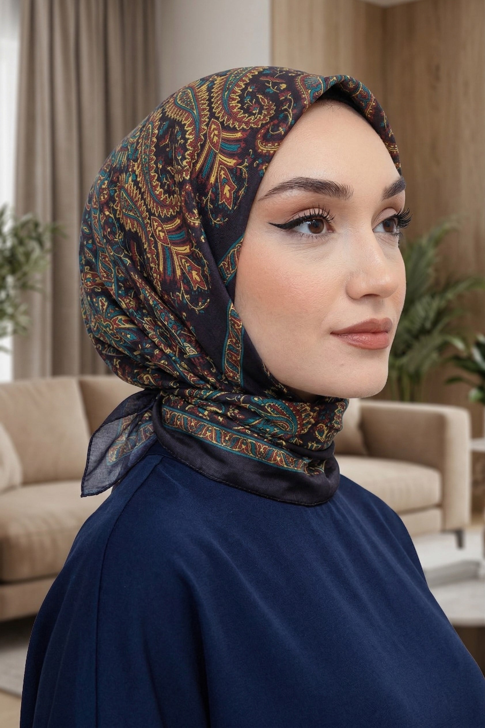 Desenli Soft Eşarp - 012