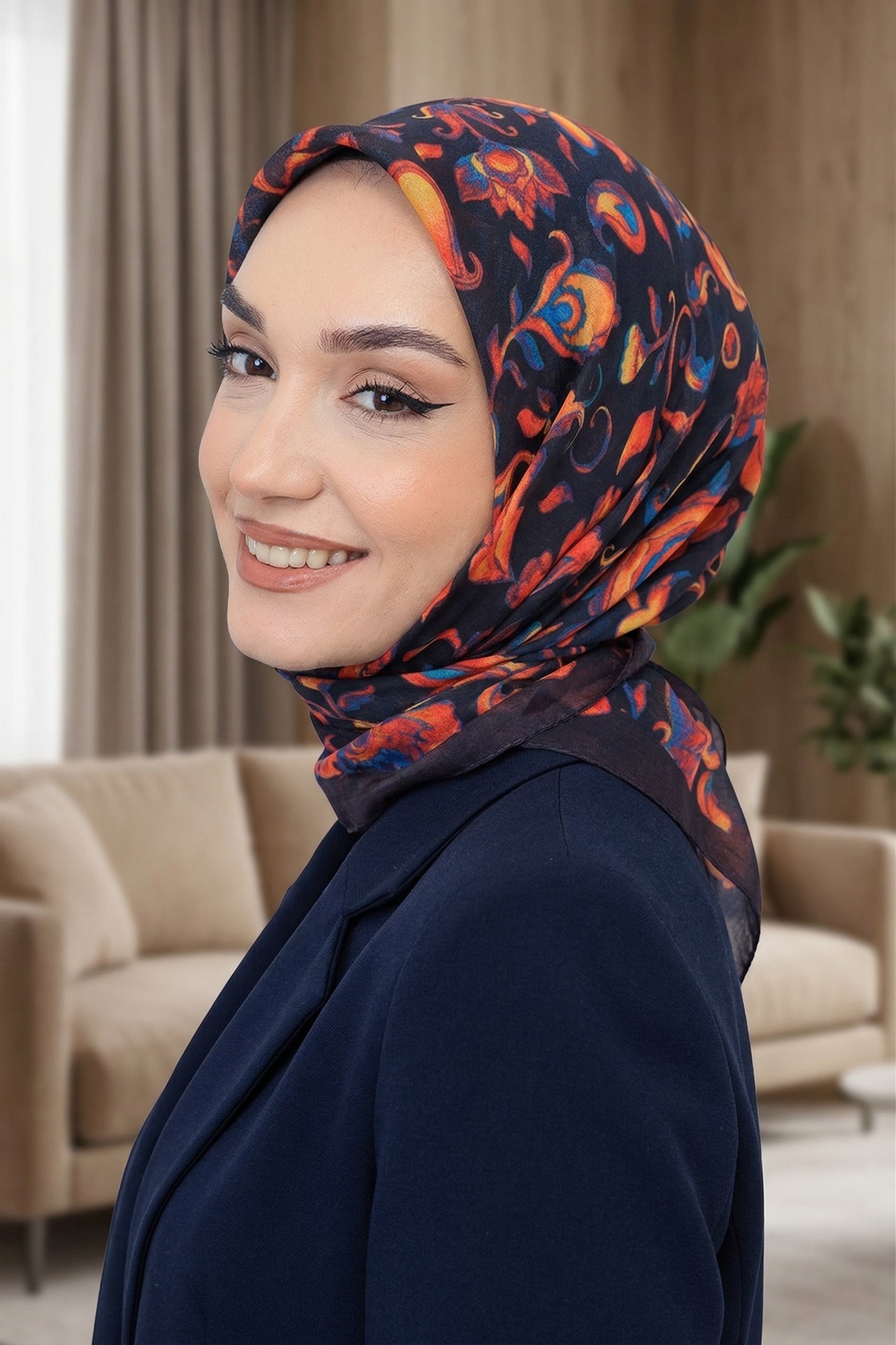 Desenli Soft Eşarp - 015