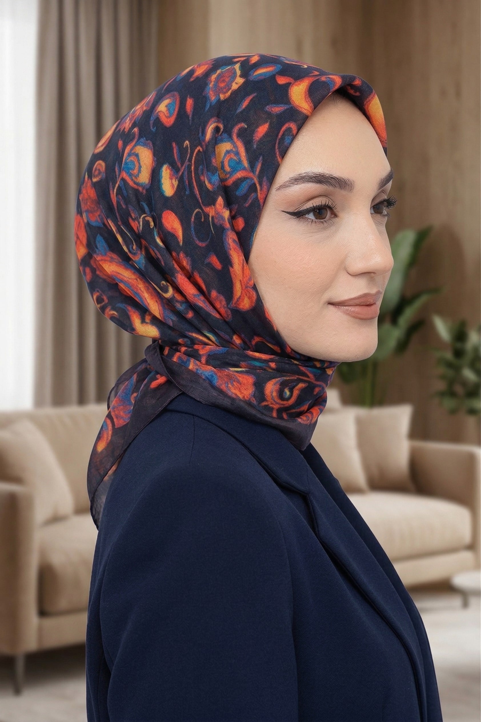 Desenli Soft Eşarp - 015