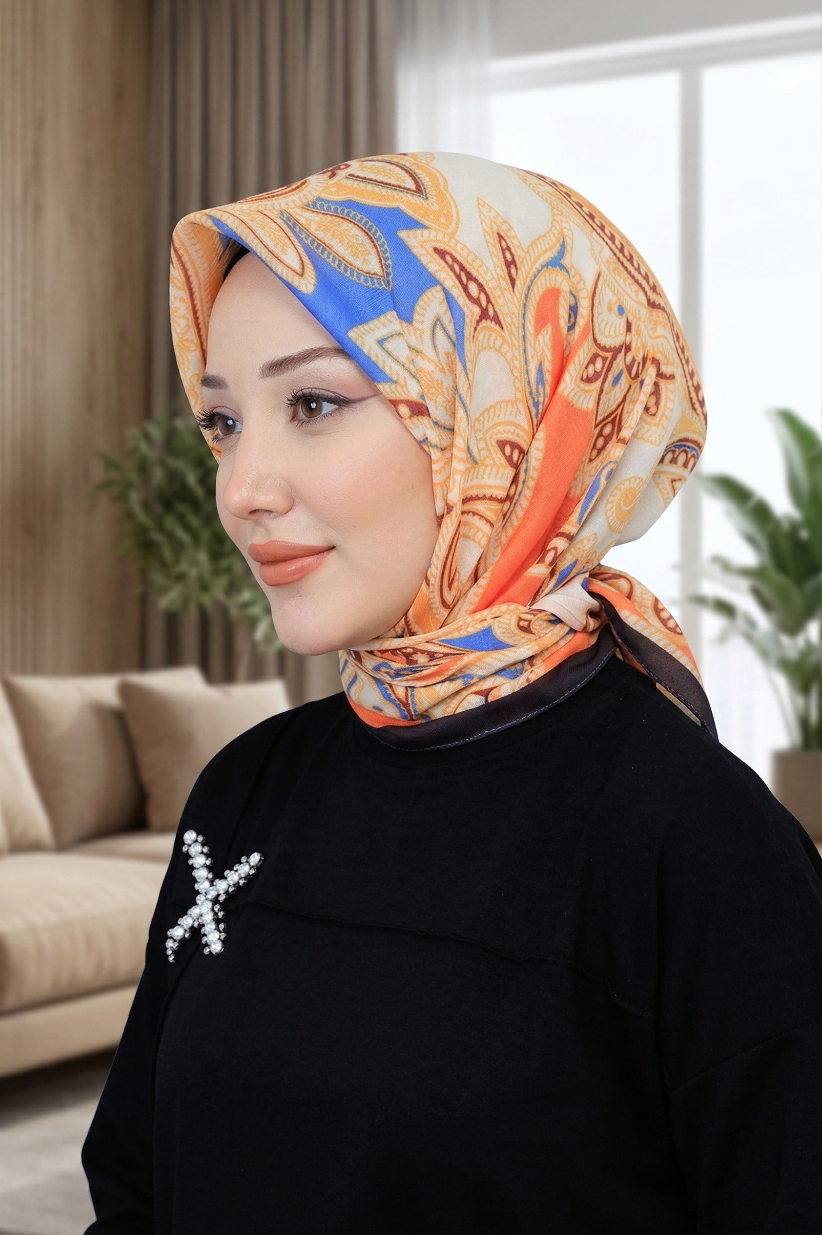 Desenli Soft Eşarp - 020