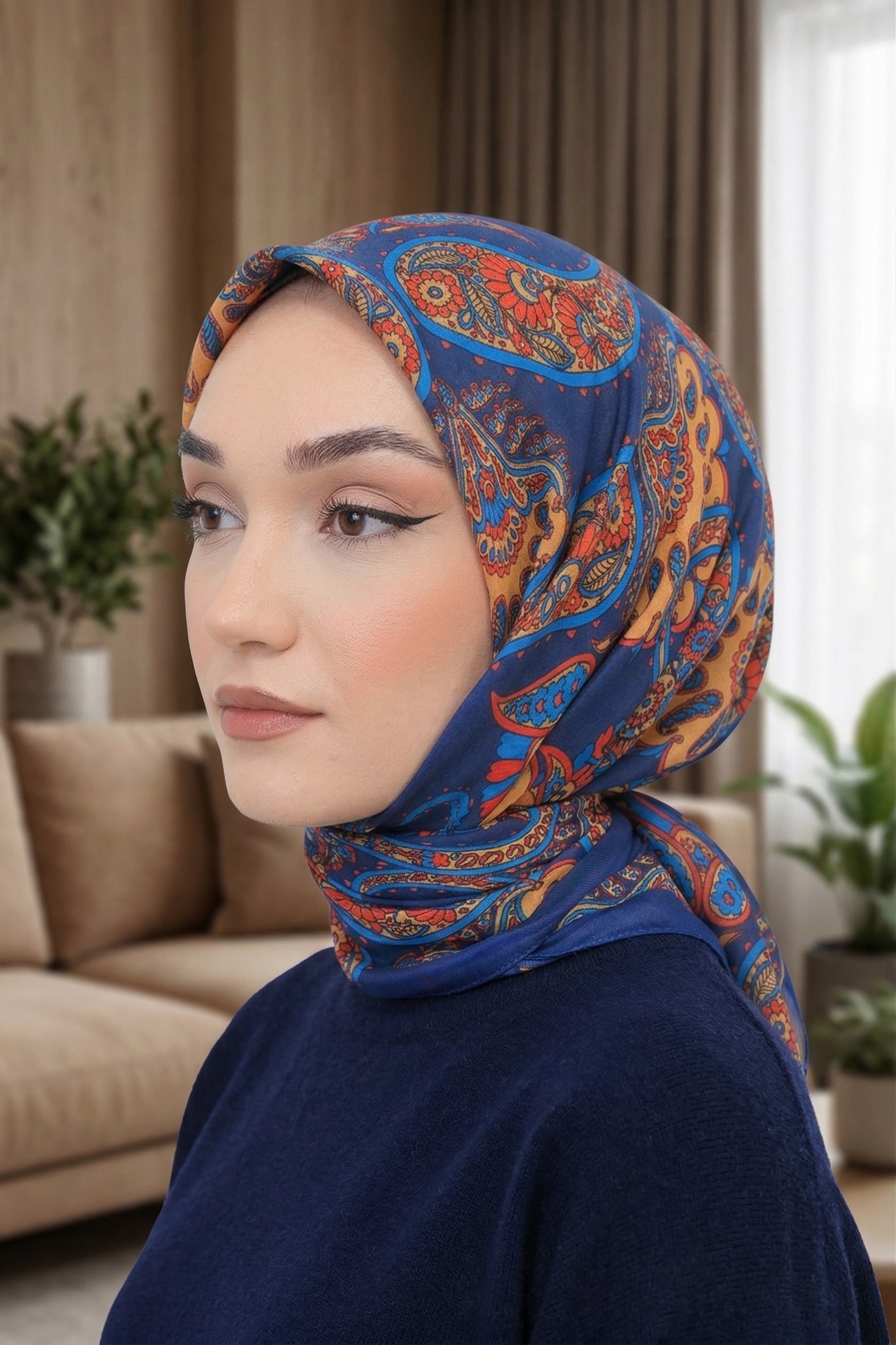 Desenli Soft Eşarp - 021