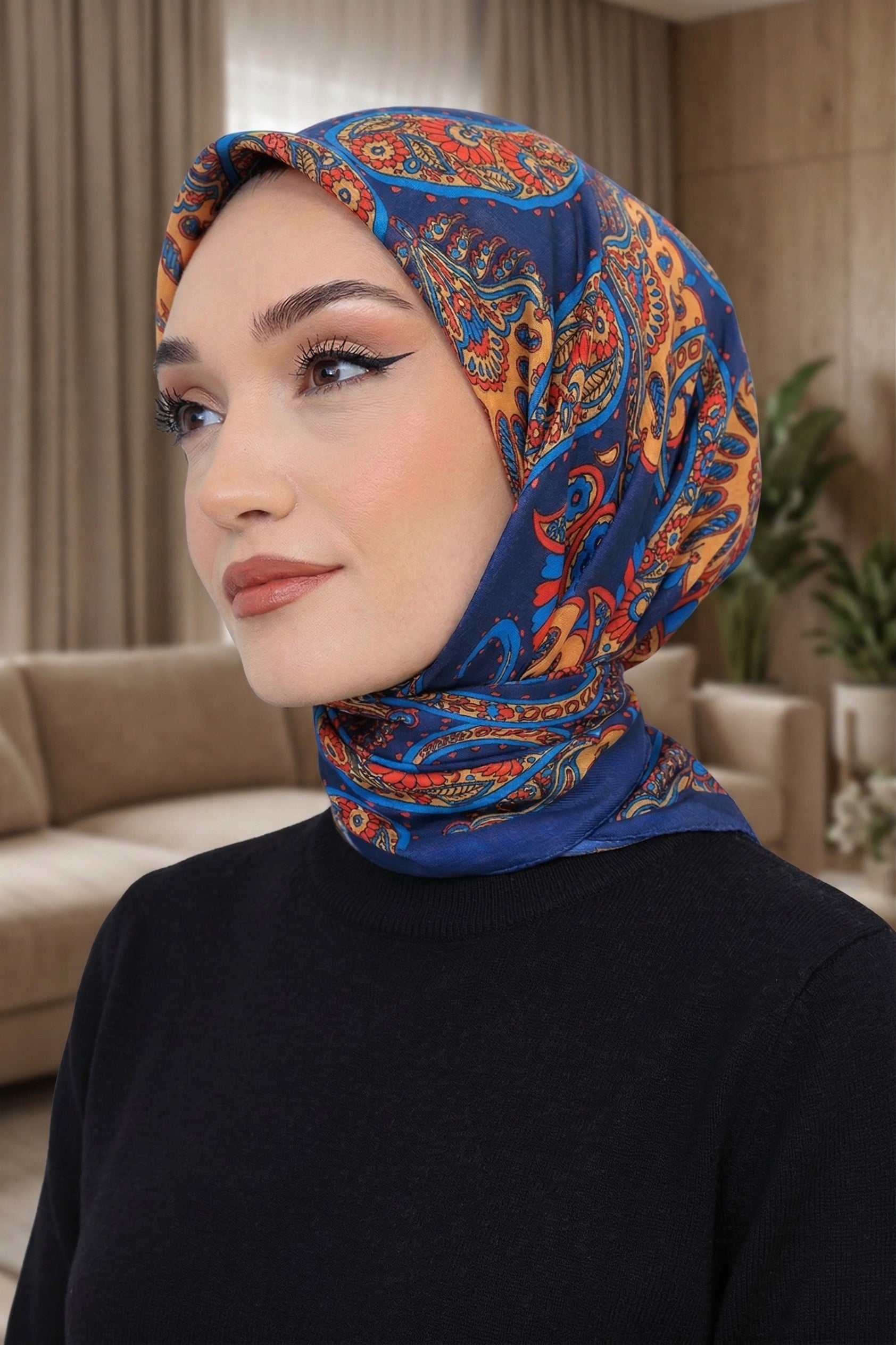 Desenli Soft Eşarp - 021