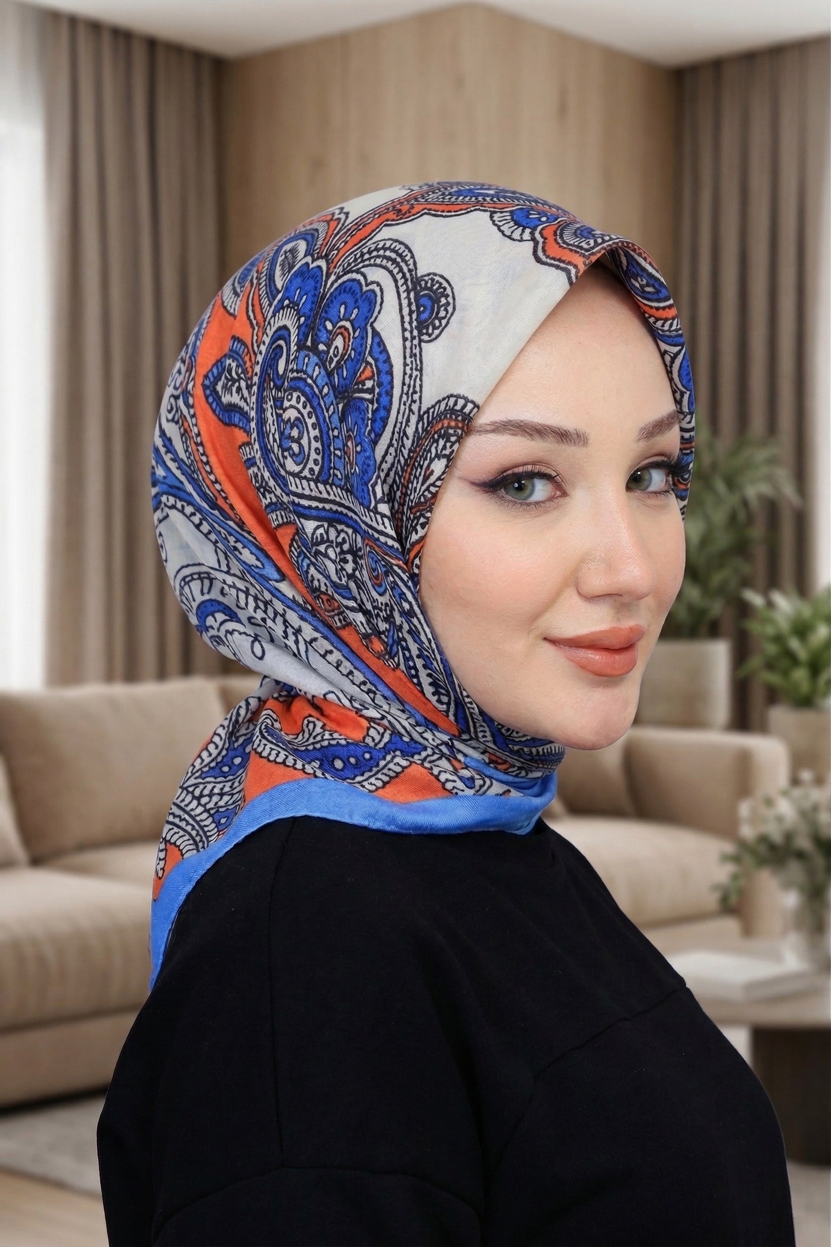 Desenli Soft Eşarp - 022