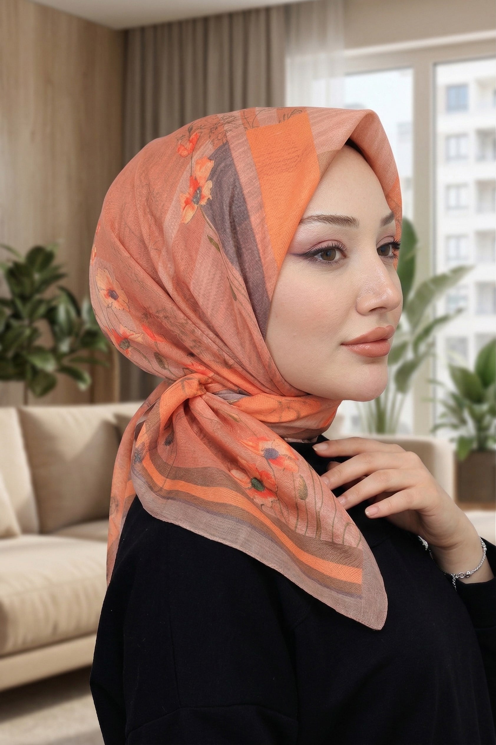 Desenli Soft Eşarp - 023