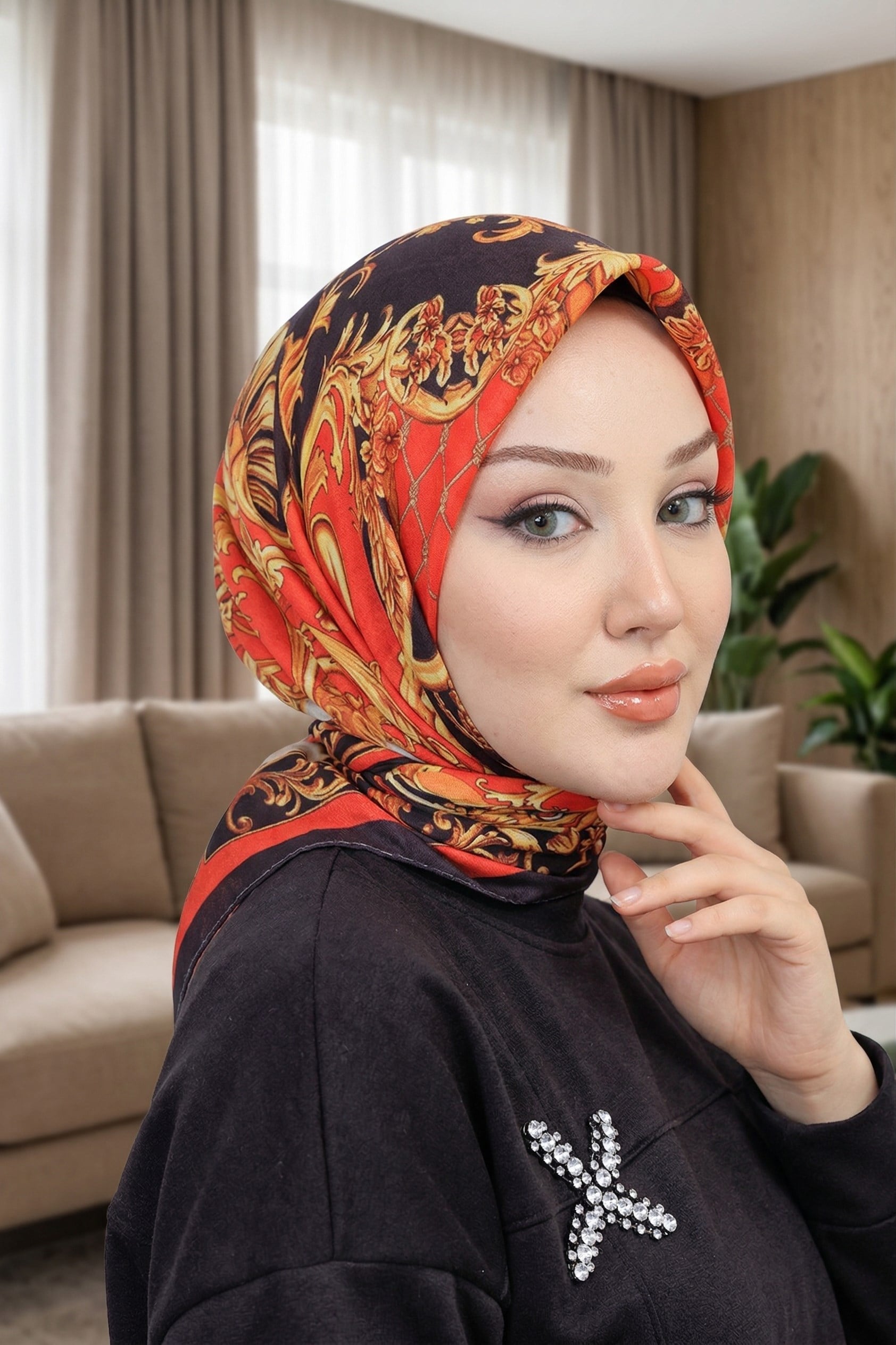 Desenli Soft Eşarp - 026