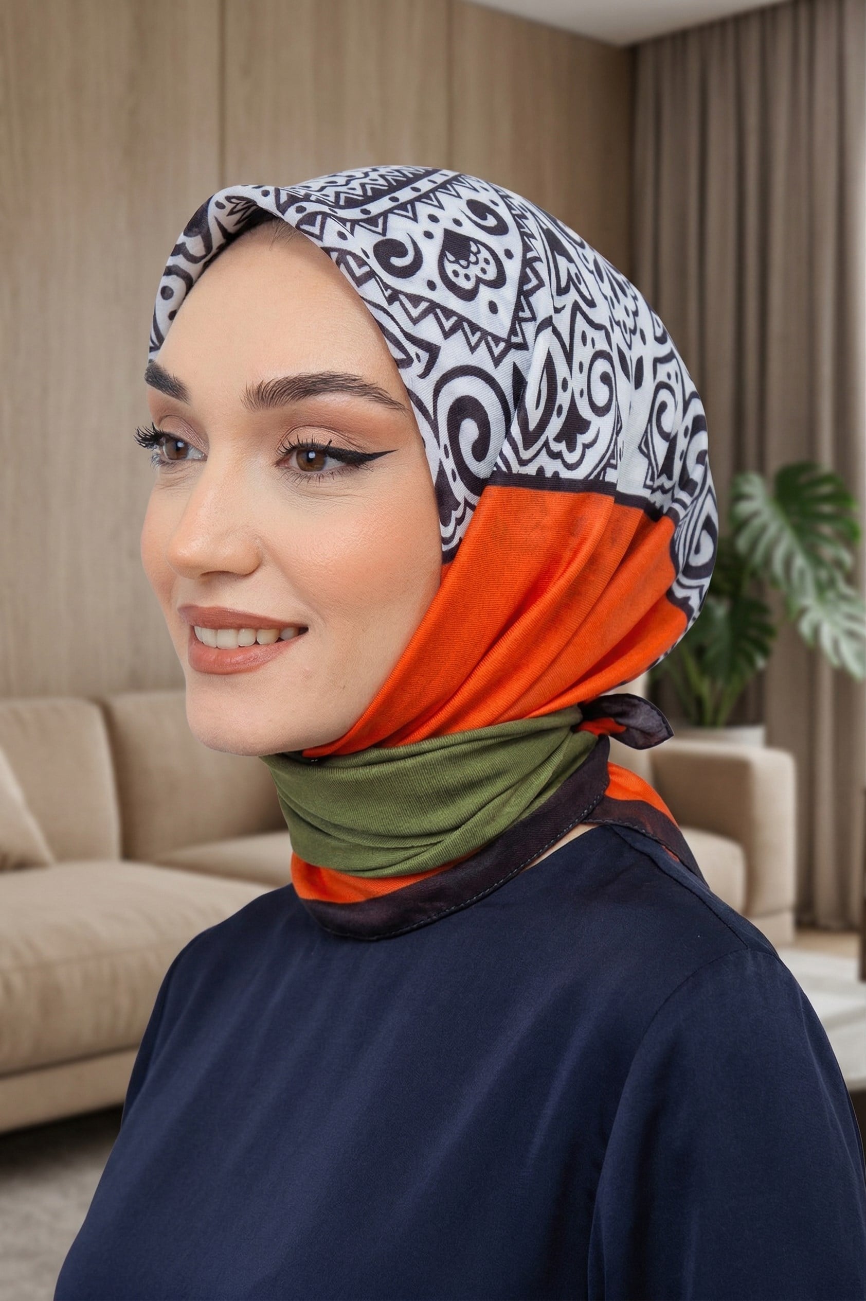Desenli Soft Eşarp - 030