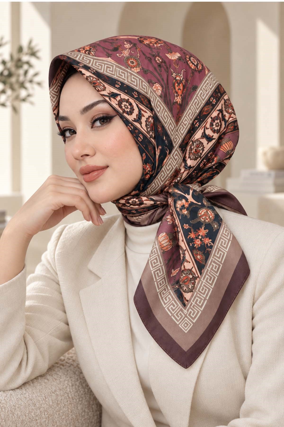 Desenli Soft Eşarp - 035