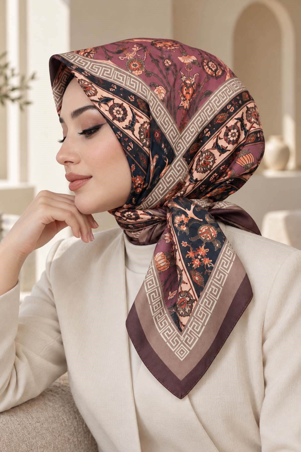 Desenli Soft Eşarp - 035