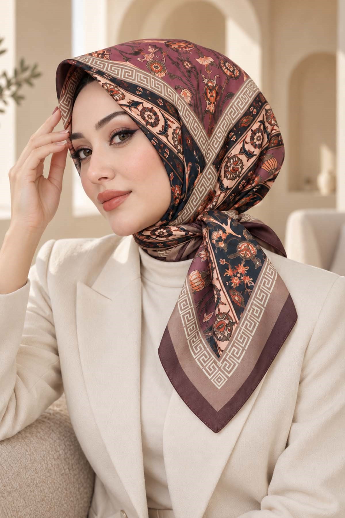 Desenli Soft Eşarp - 035