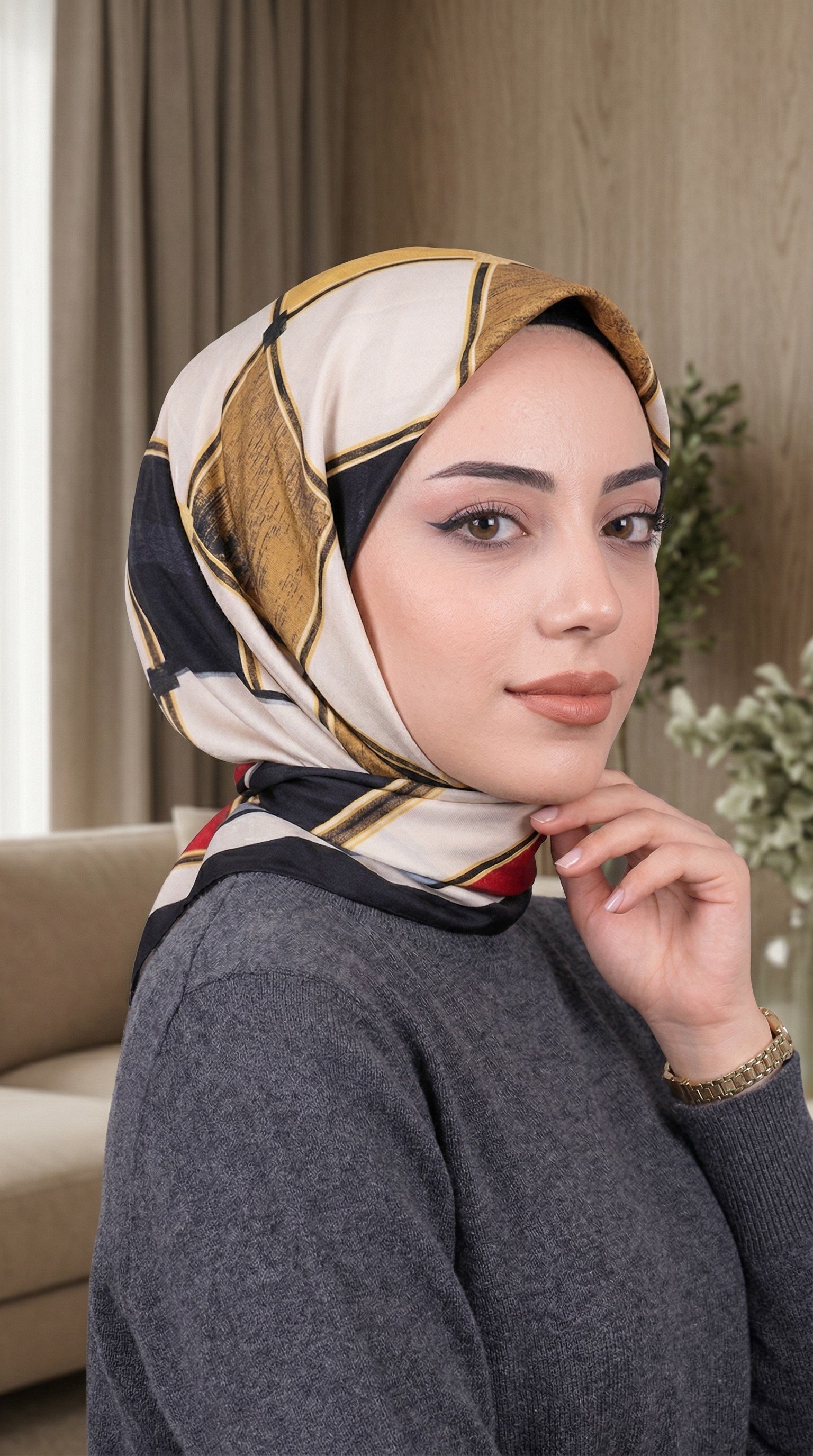 Desenli Soft Eşarp - 036