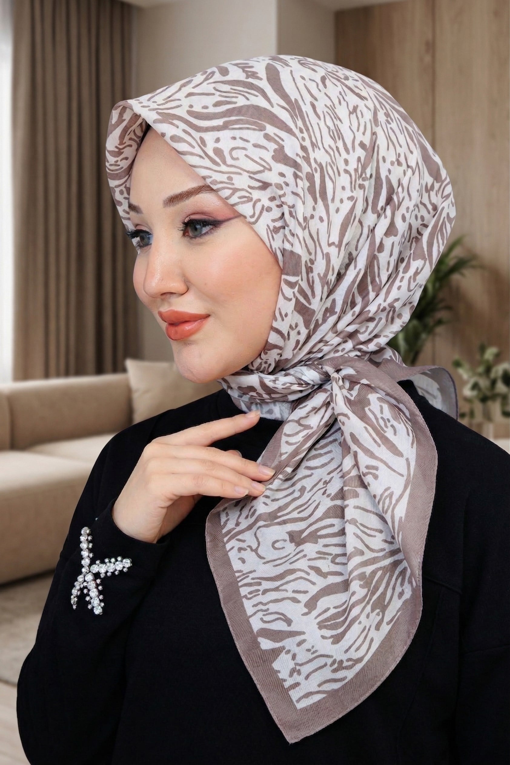 Desenli Soft Eşarp - 037