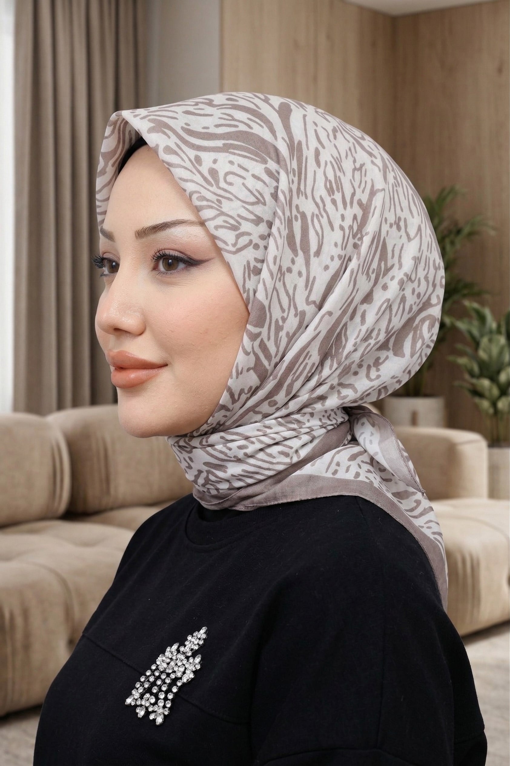 Desenli Soft Eşarp - 037
