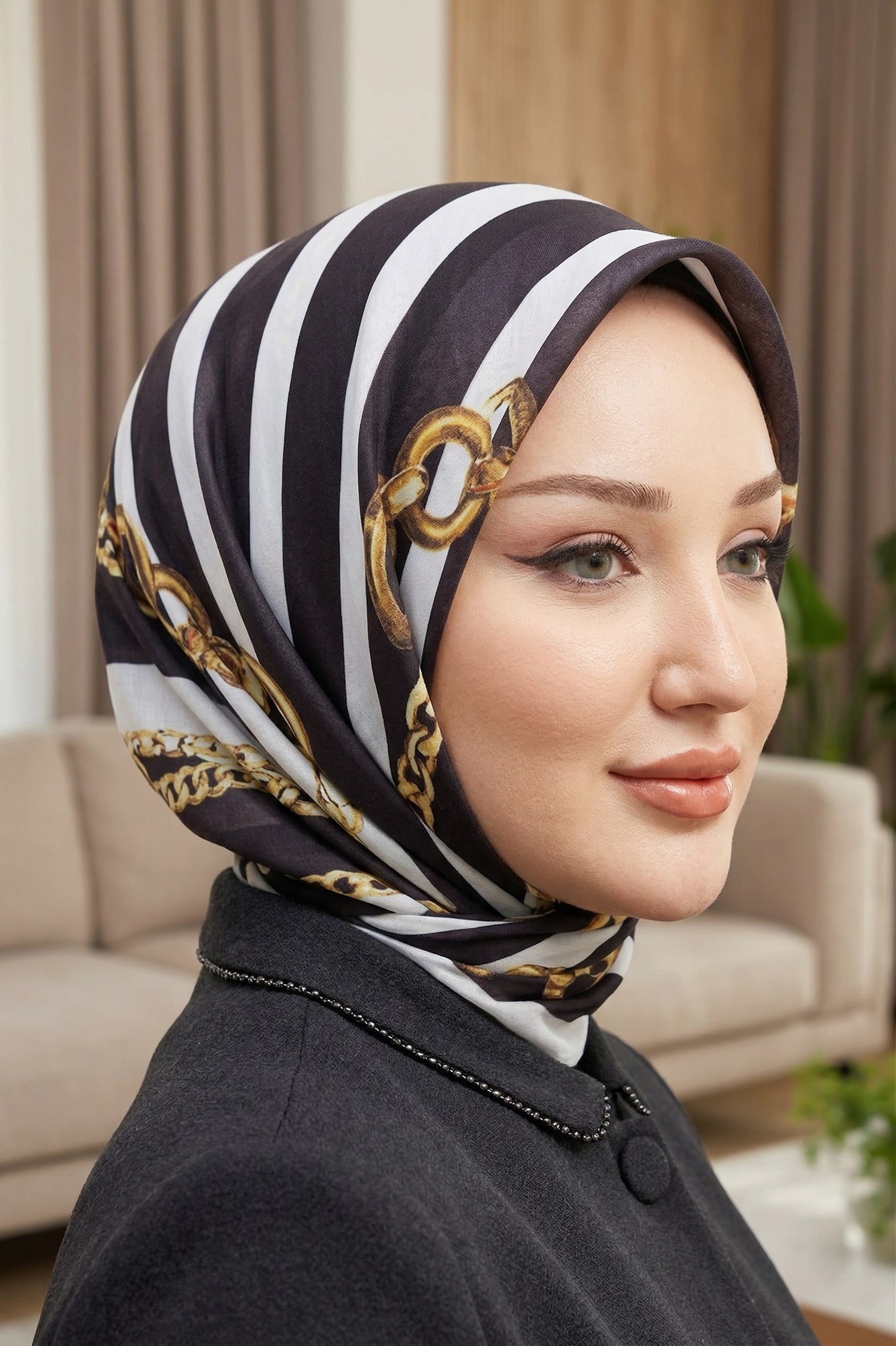 Desenli Soft Eşarp - 038