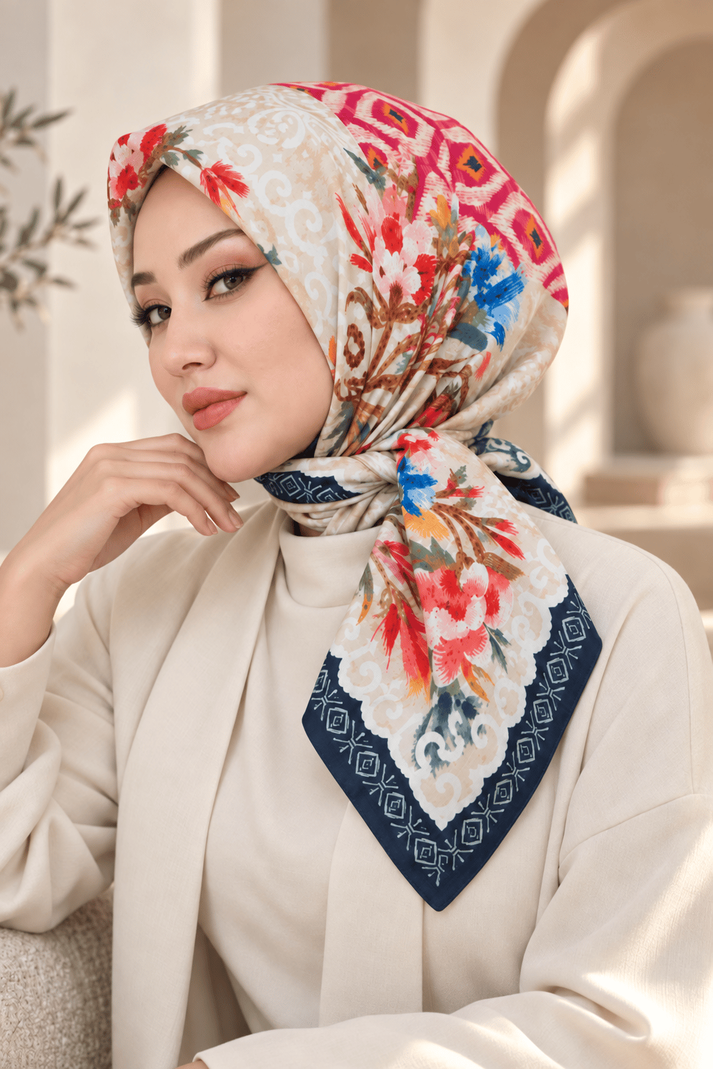 Desenli Soft Eşarp - 038