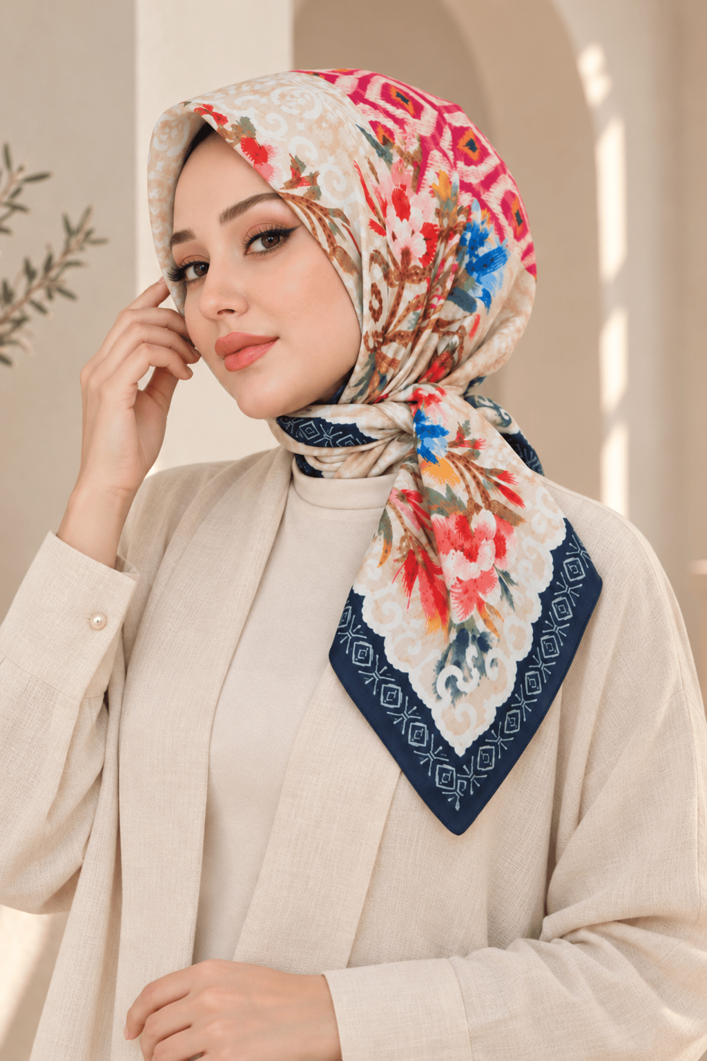 Desenli Soft Eşarp - 038