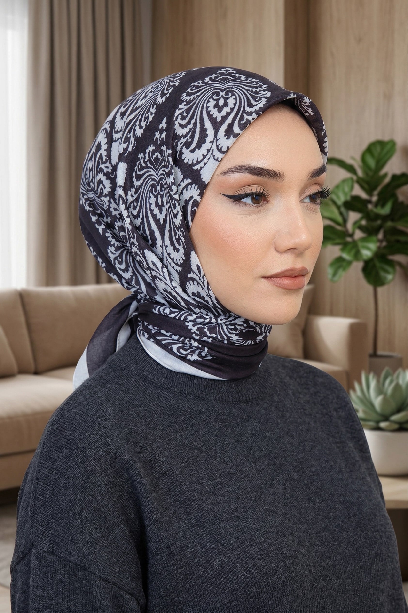 Desenli Soft Eşarp - 039
