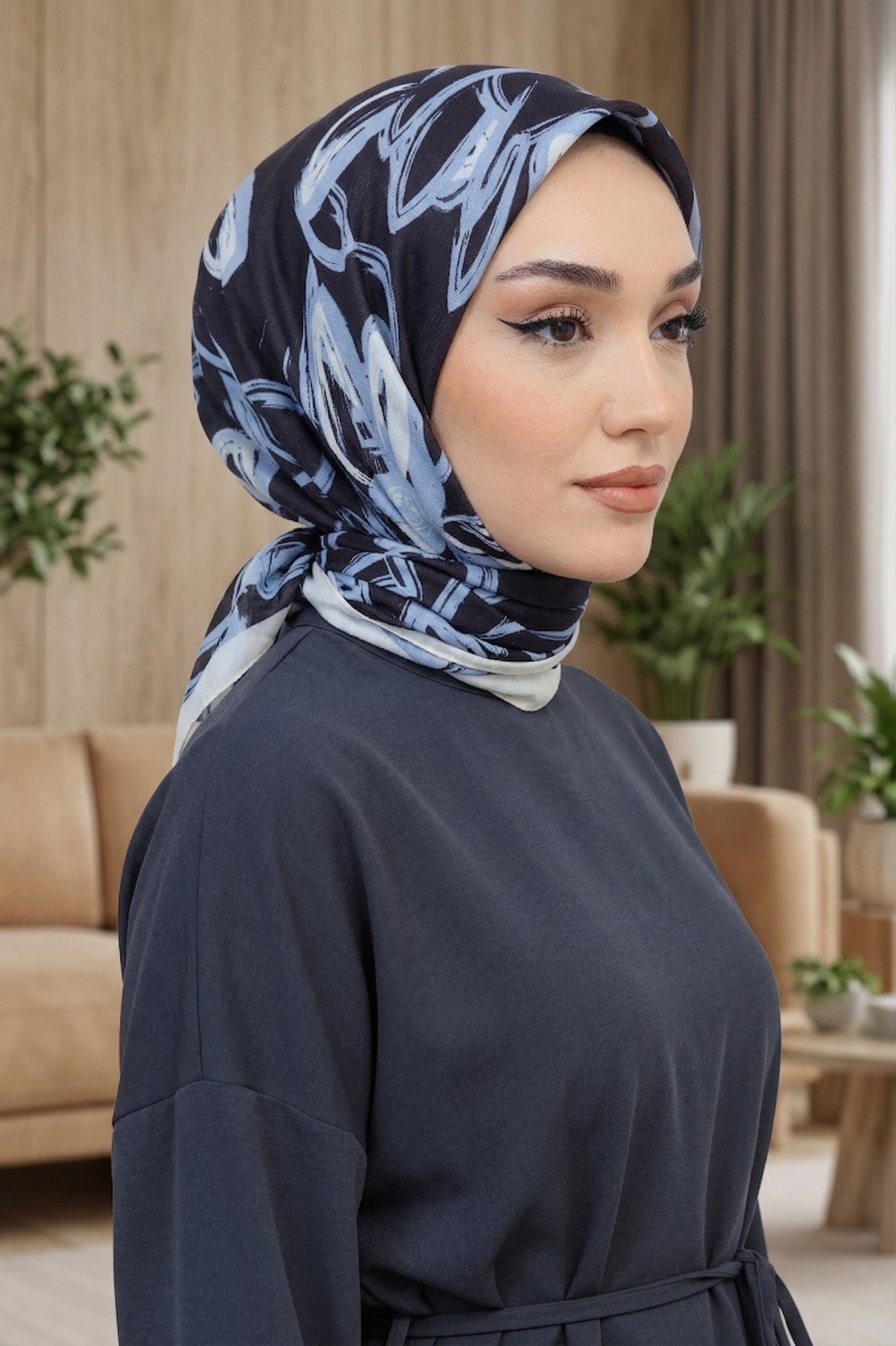Desenli Soft Eşarp - 042