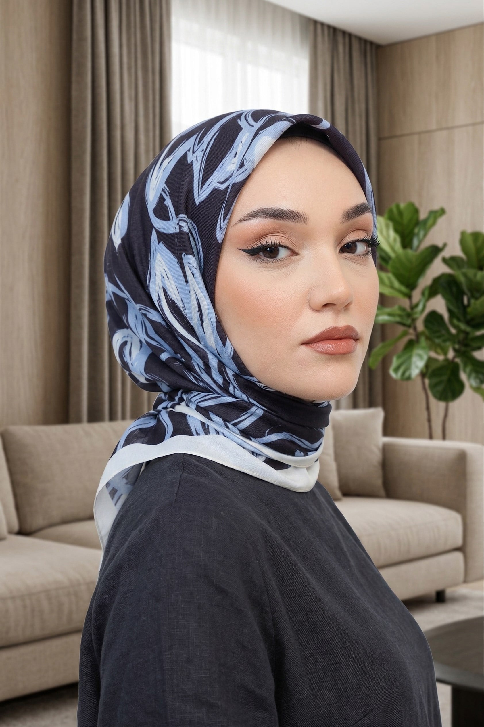 Desenli Soft Eşarp - 042