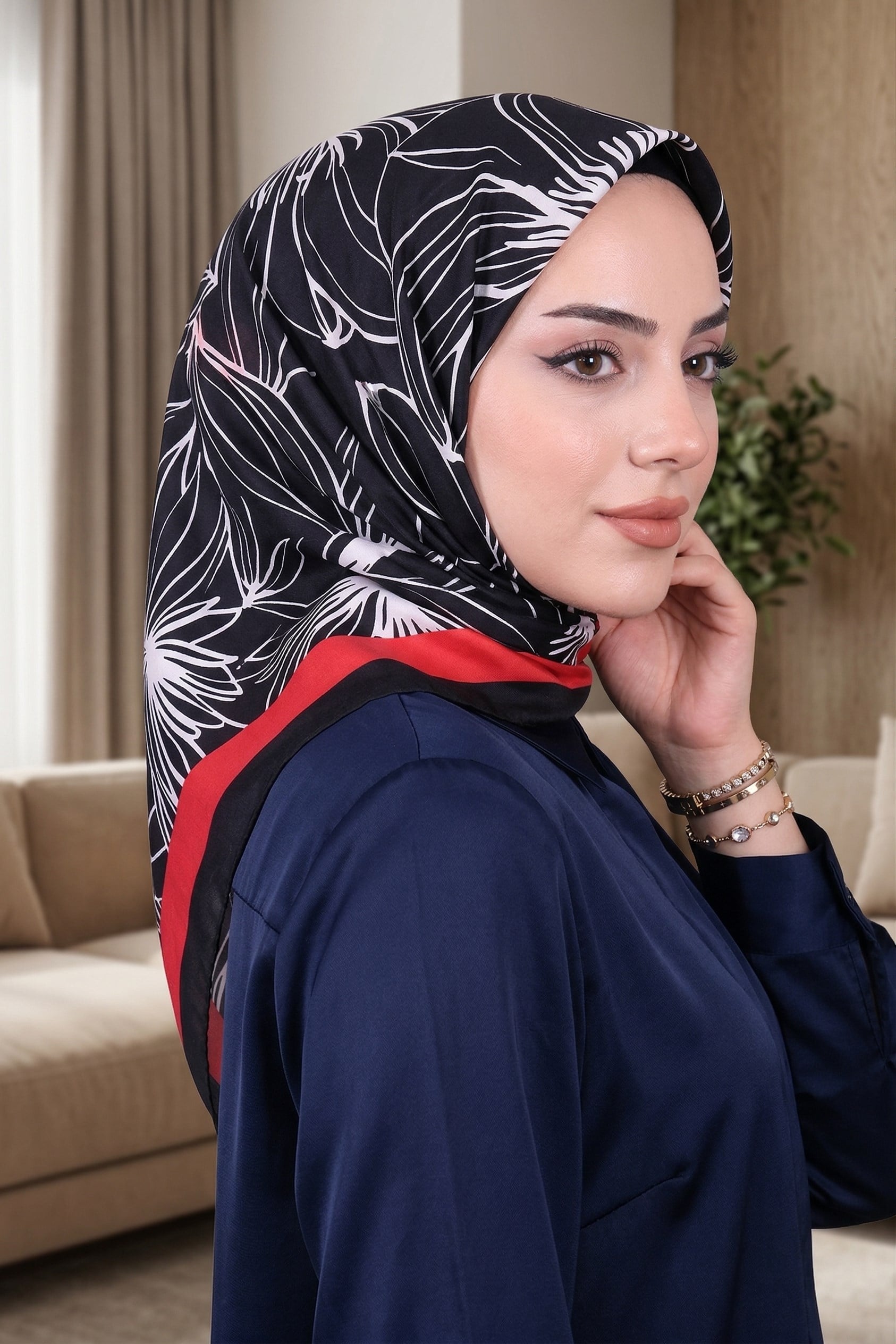 Desenli Soft Eşarp - 044
