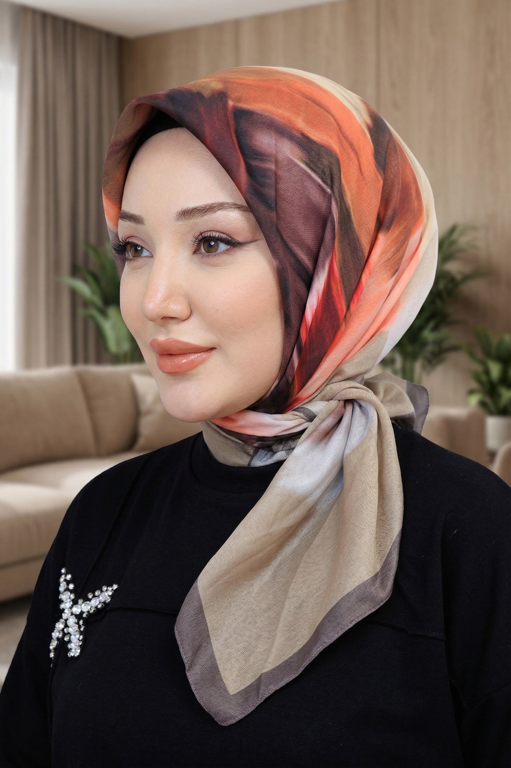 Desenli Soft Eşarp - 045